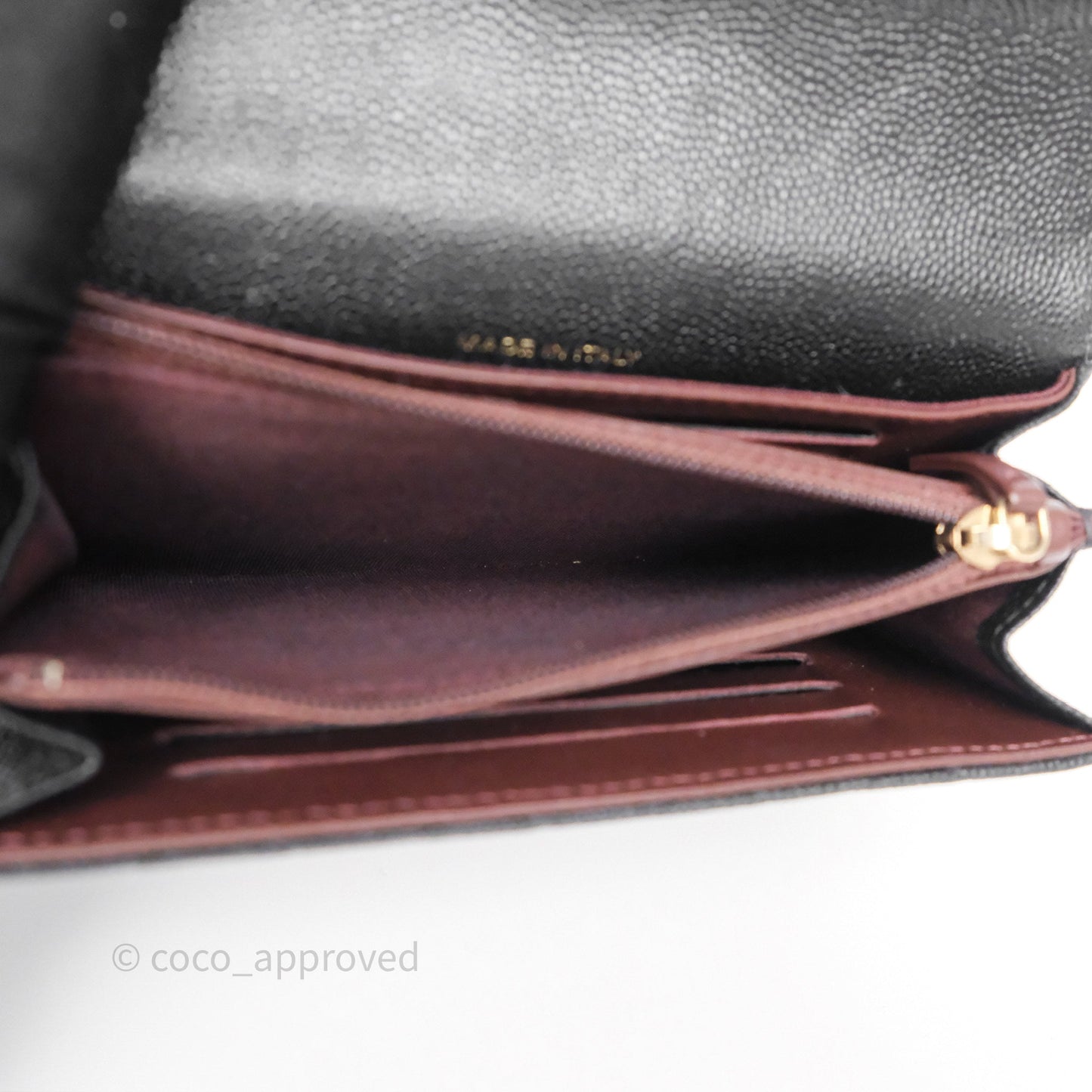 Chanel Classic Medium Flap Wallet Quilted Black Caviar Gold Hardware