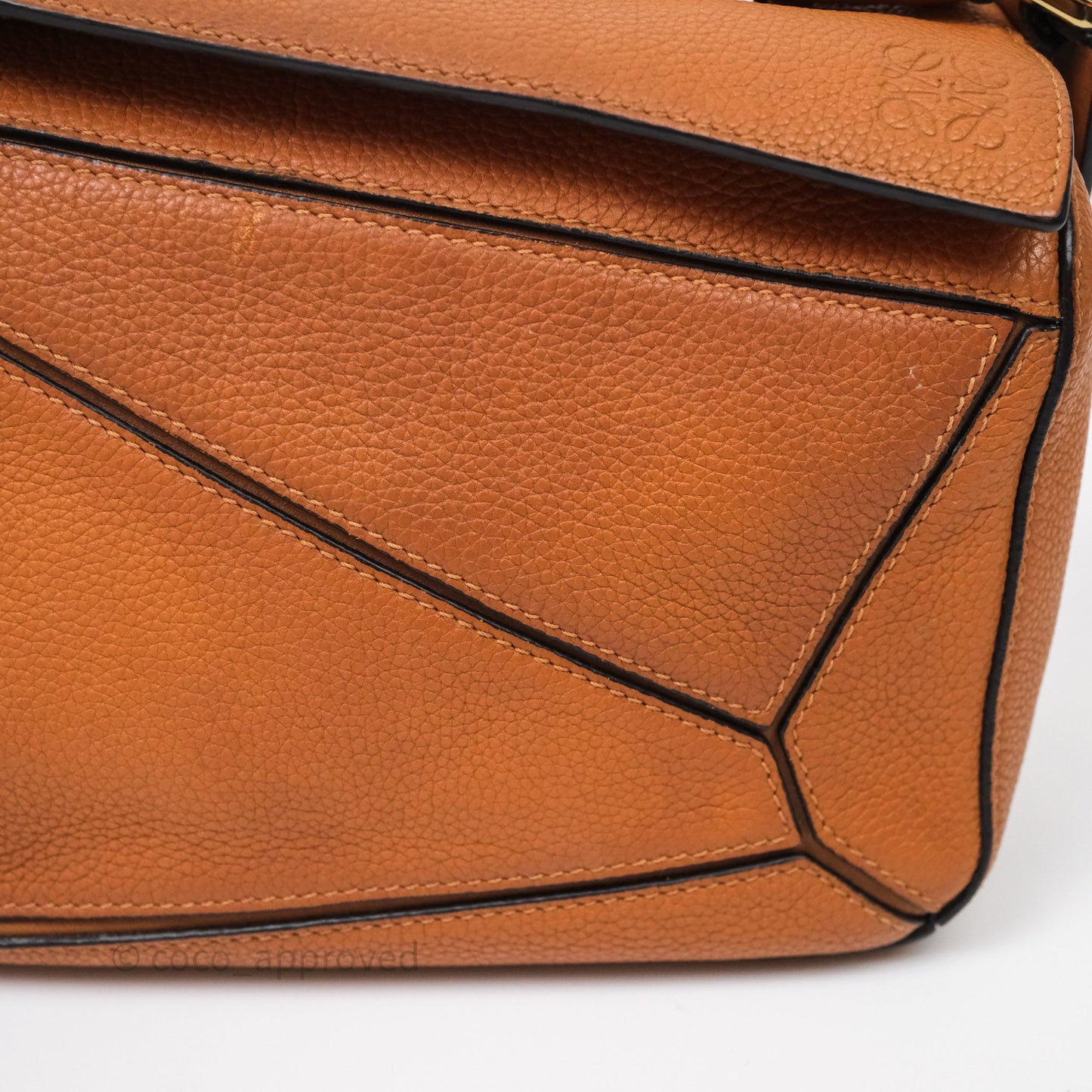 Loewe Small Puzzle Bag Tan Calfskin