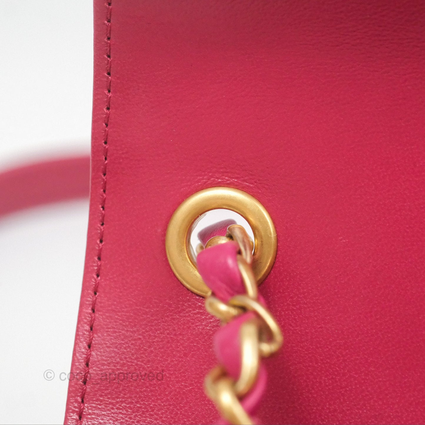 Chanel Diamond Lock CC Flap Bag Pink Lambskin Gold Hardware
