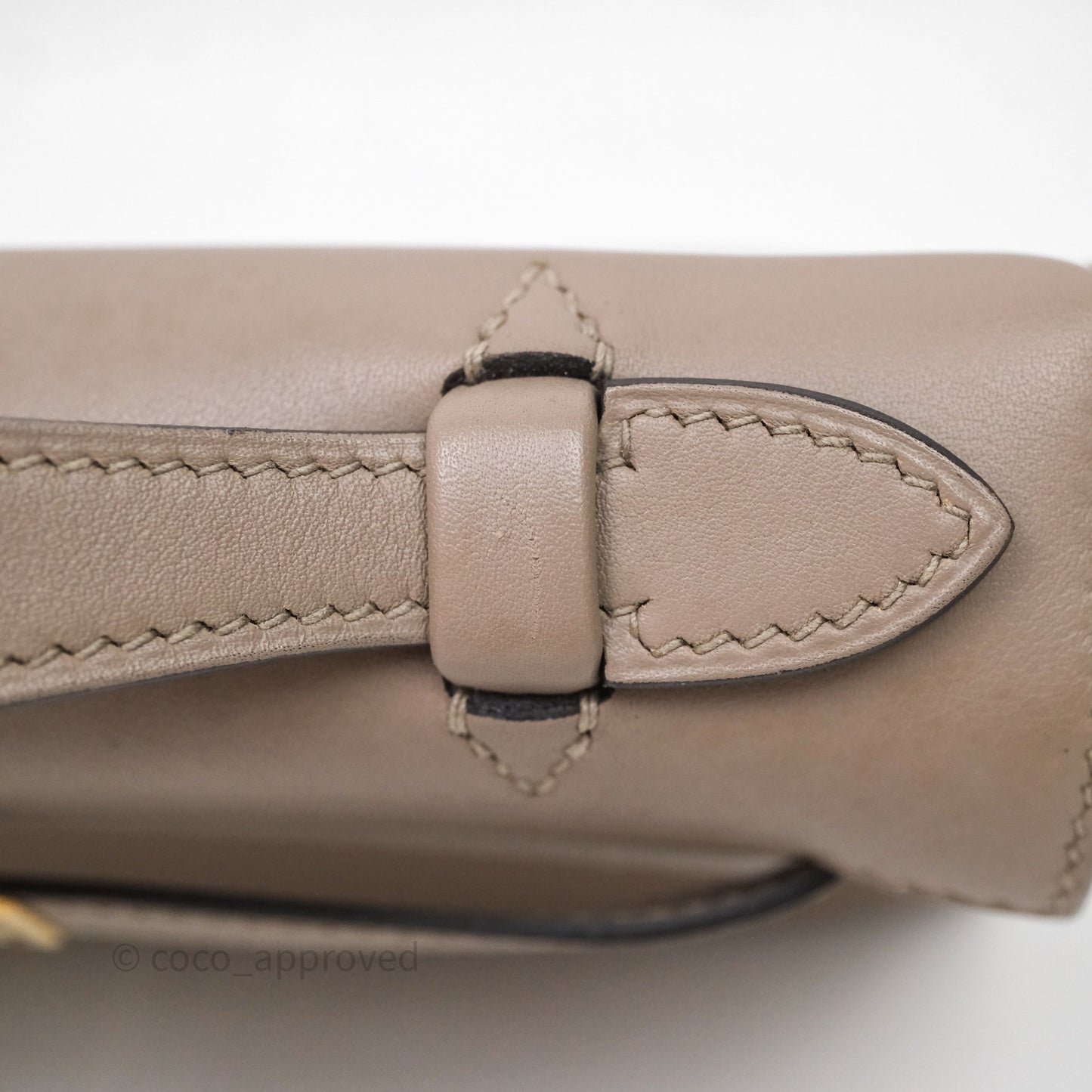 Hermès Kelly Pochette Gris Asphalte M8 Swift Gold Hardware