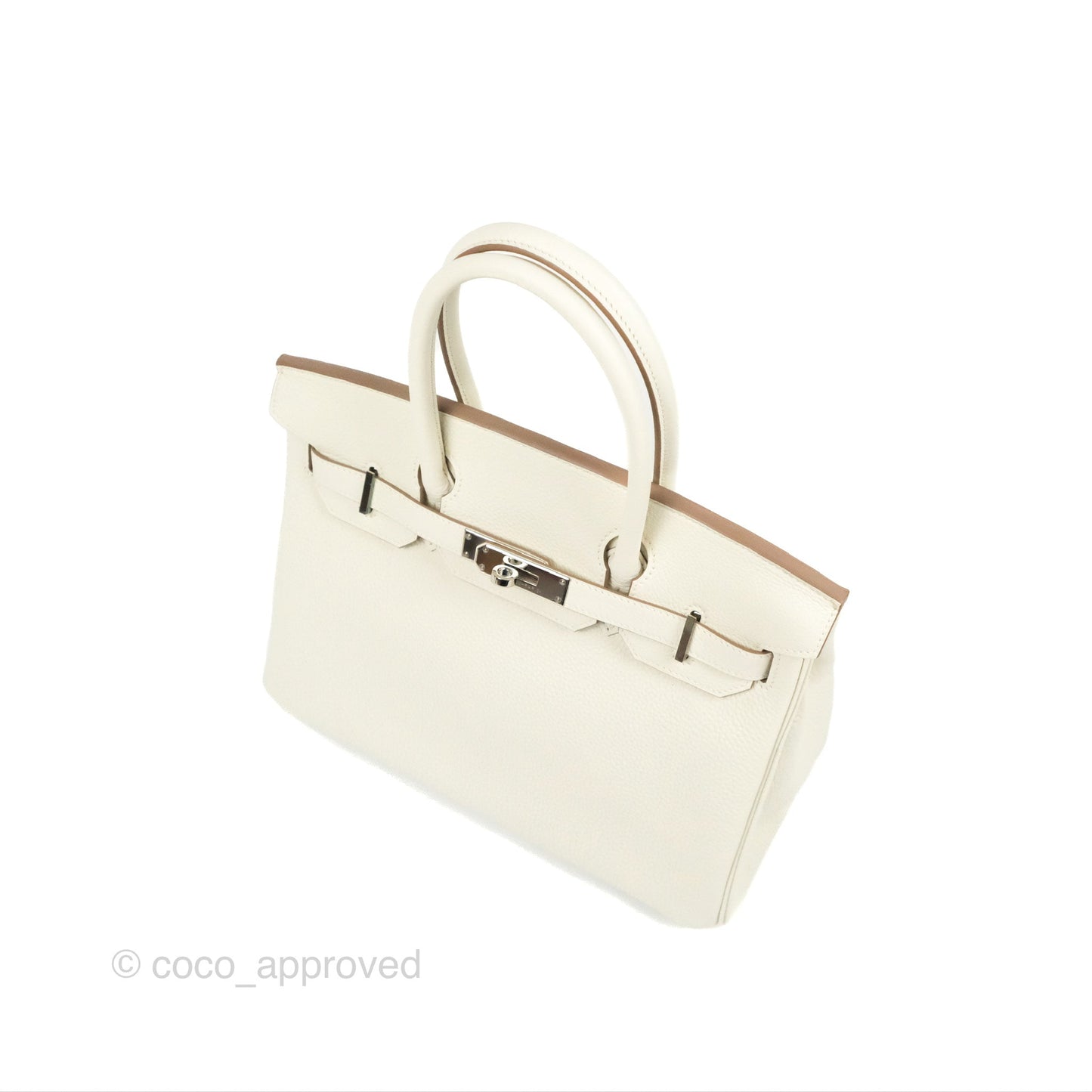 Hermès Retourne Birkin 30 Mushroom Togo Palladium Hardware