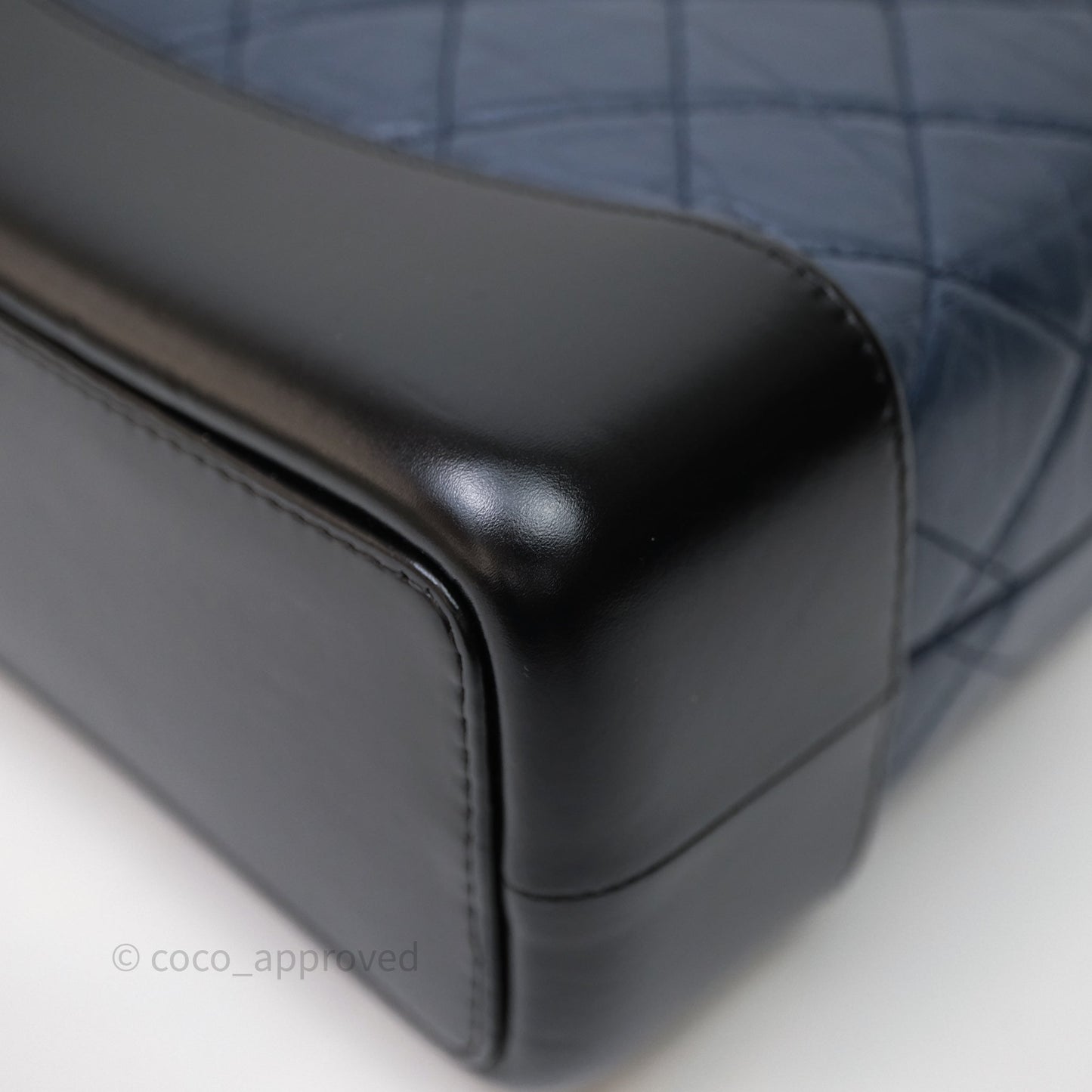 Chanel Gabrielle Backpack Blue Aged Calfskin Small