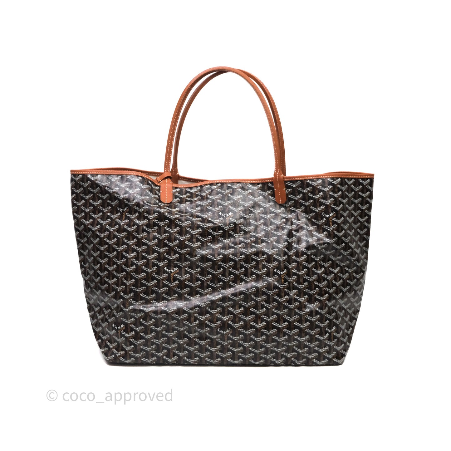 Goyard Saint Louis Tote Bag GM Black/Tan