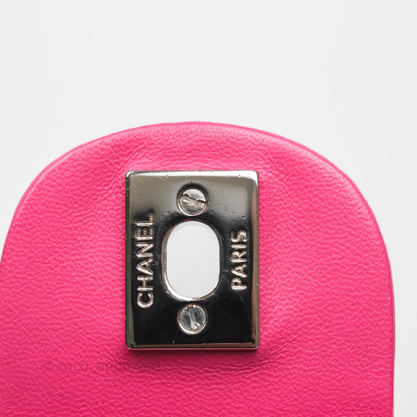 Chanel Stitched Double Flap Bag Pink Calfskin Silver Hardware