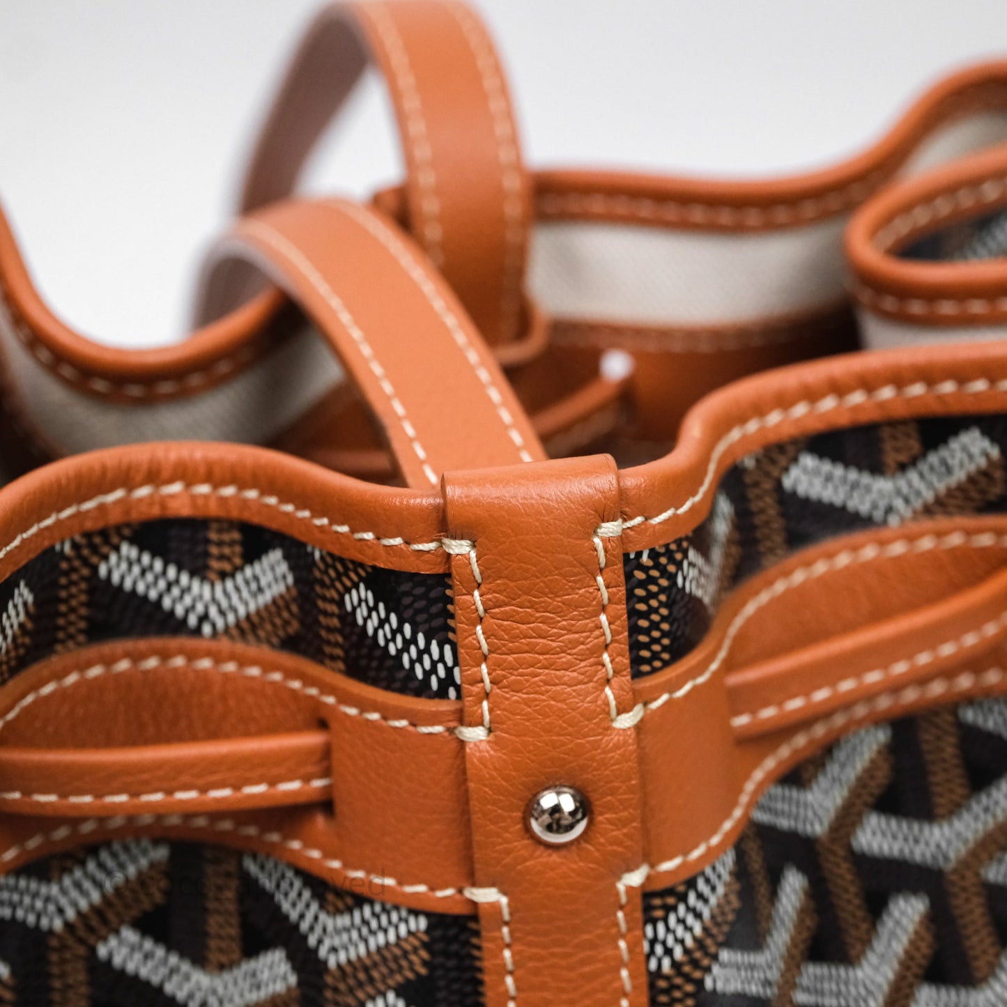Goyard Petit Flot Bucket Bag Black & Tan Goyardine