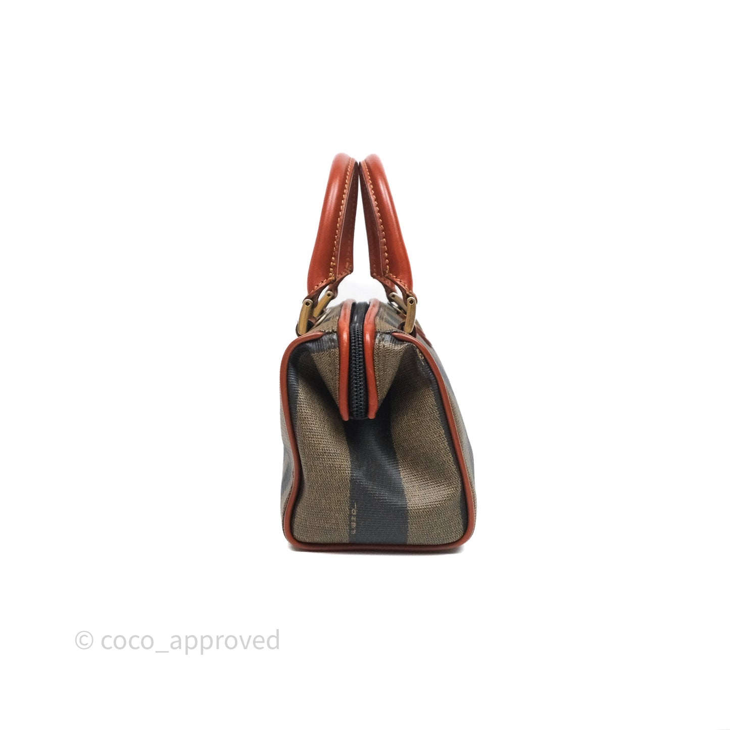 Fendi Mini Vintage Striped Boston Bag