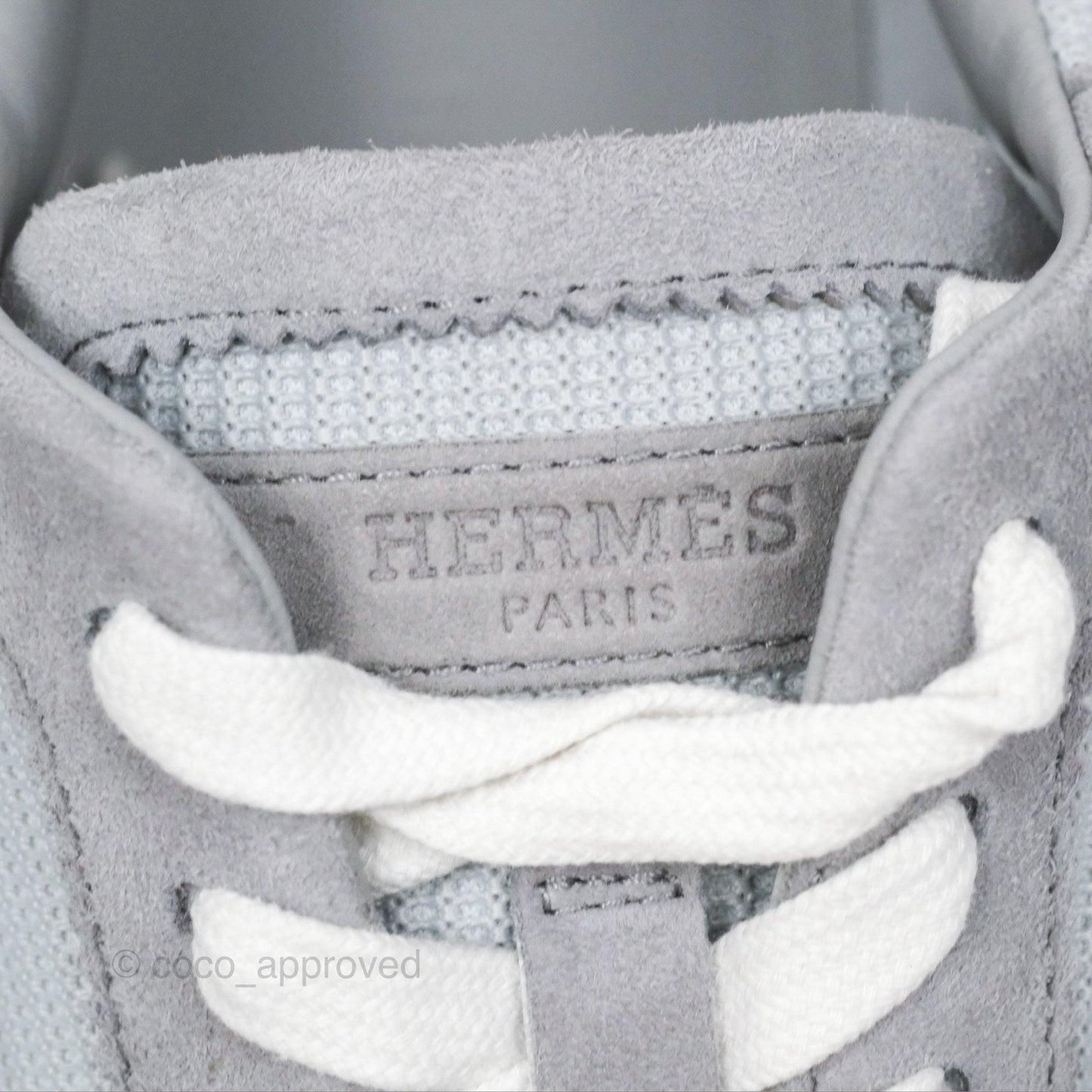 Hermès Sneaker Femme Bouncing Mesh Technique/ Chevre Gris Temperance