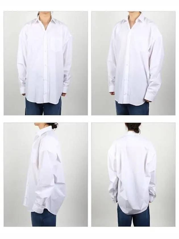 Luxury Balenciaga Cocoon Long Sleeve Shirt White