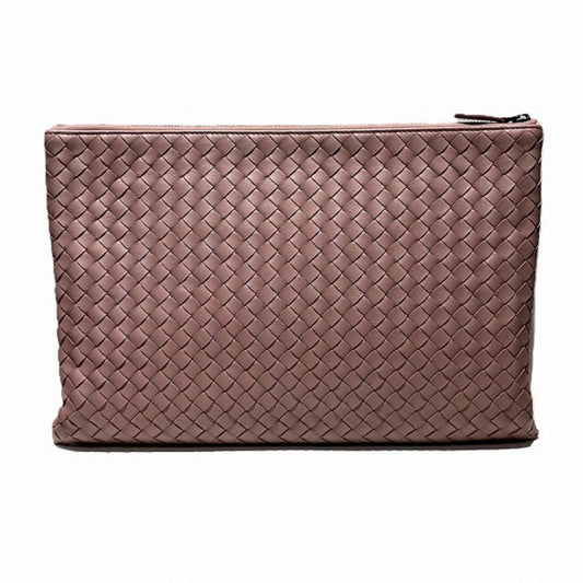 Luxury Bottega Veneta Intrecciato  Leather Clutch Bag ()
