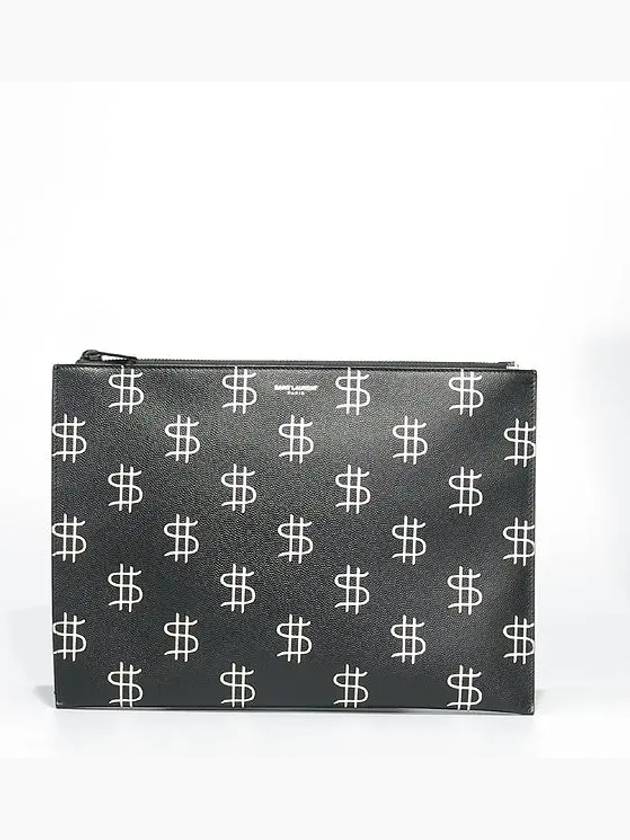 Luxury Saint Laurent YSL Yip 397294 Black Color Printing Clutch Bag
