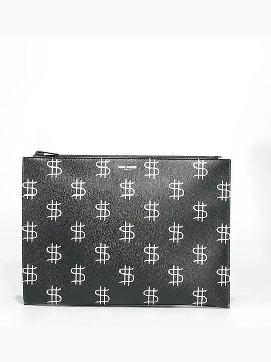 Luxury Saint Laurent YSL Yip 397294 Black Color Printing Clutch Bag