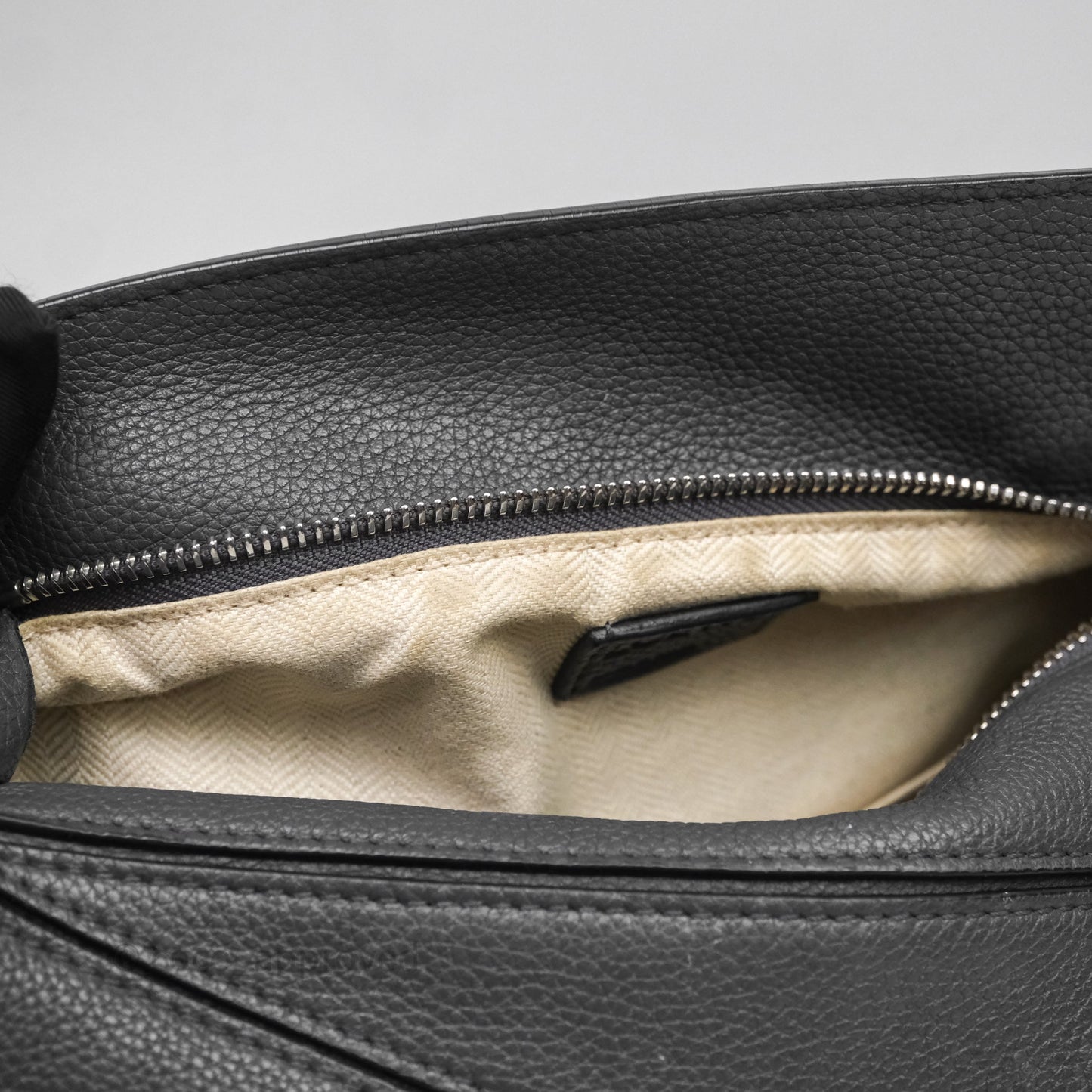 Loewe Small Puzzle Grey Calfskin Edge Bag
