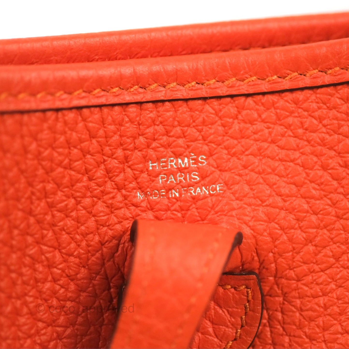 Hermès Mini Evelyne 16 Feu Clemence Palladium Hardware