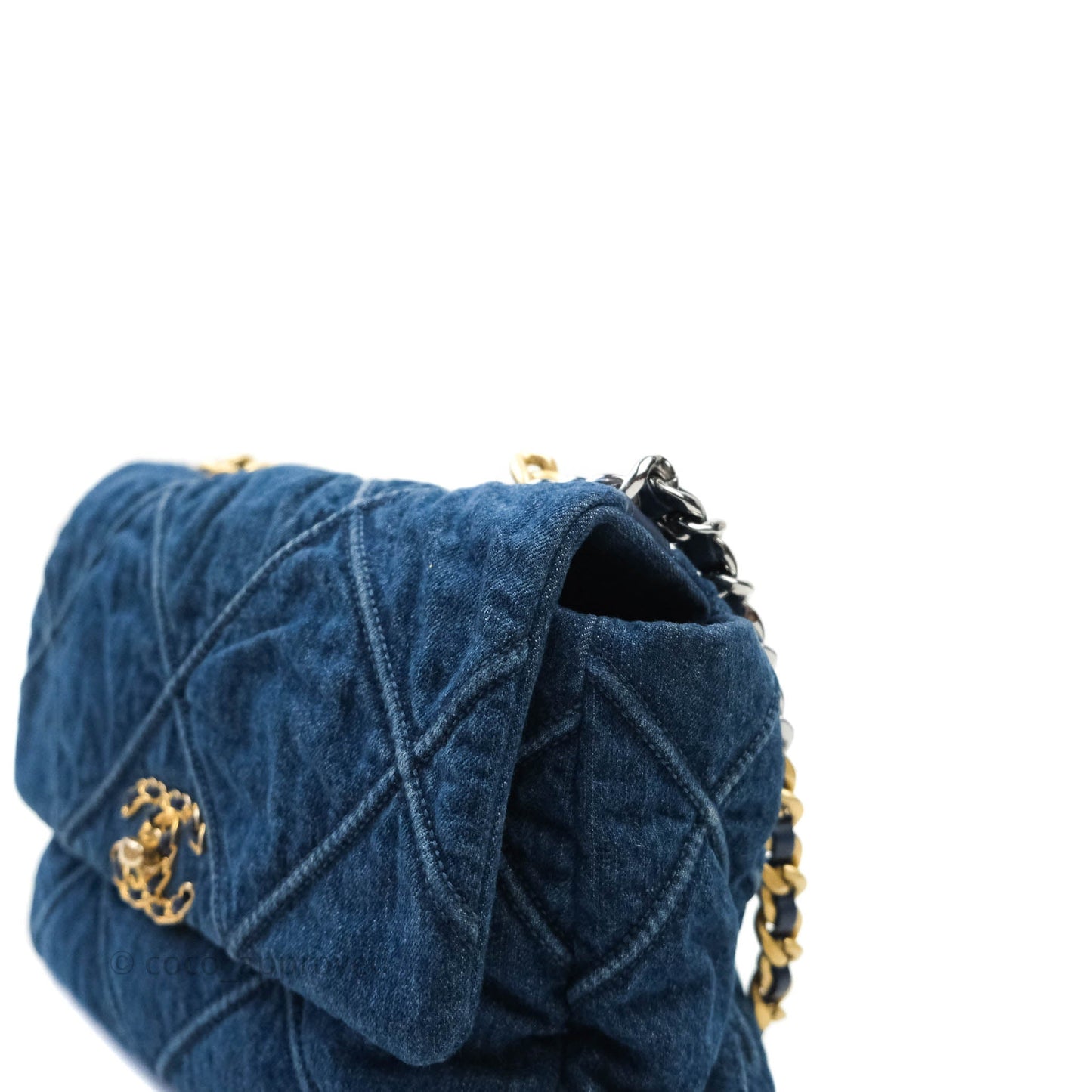 Chanel 19 Medium Dark Denim Mixed Hardware