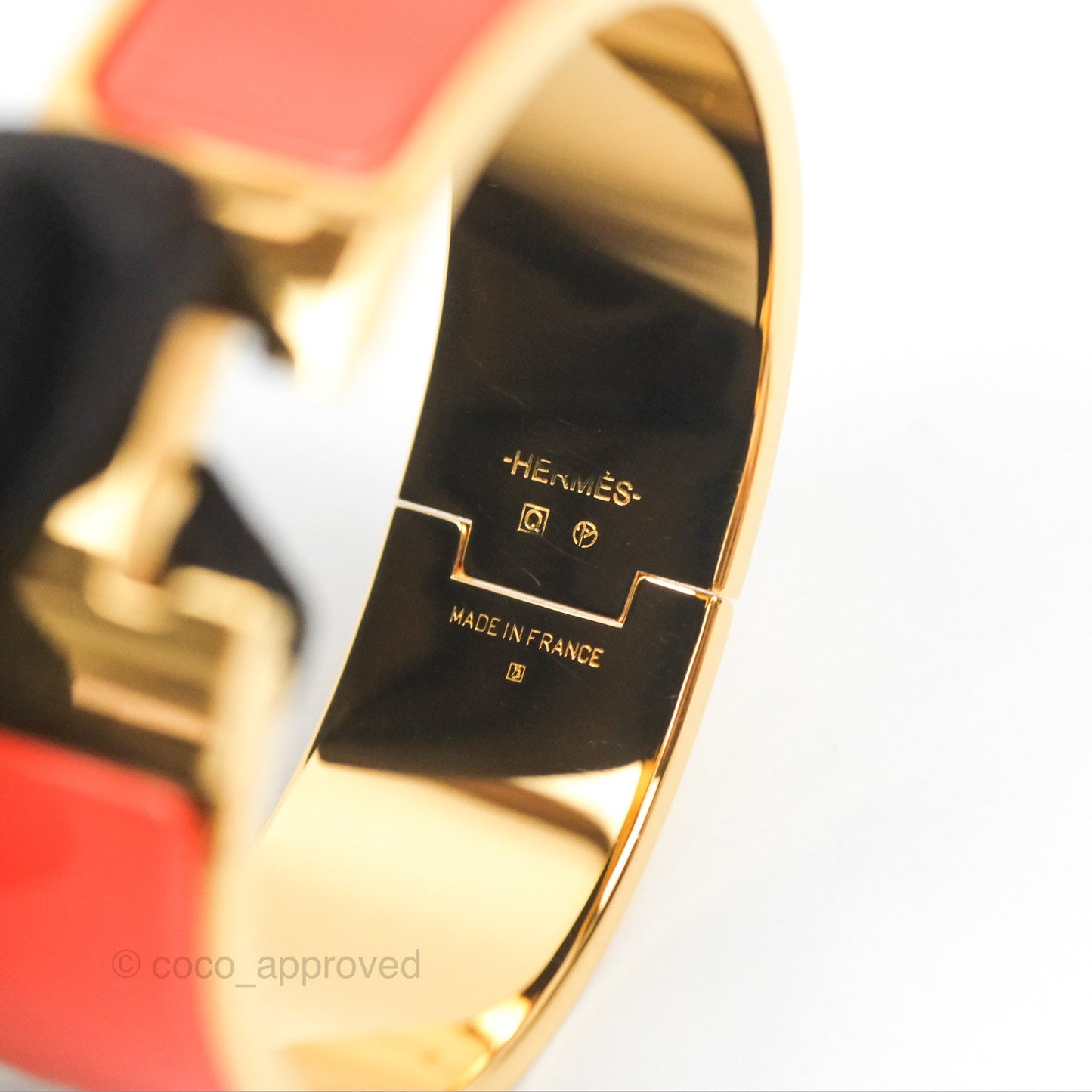 Hermès Clic Clac H Bracelet Orange Fruité Rose Gold PM