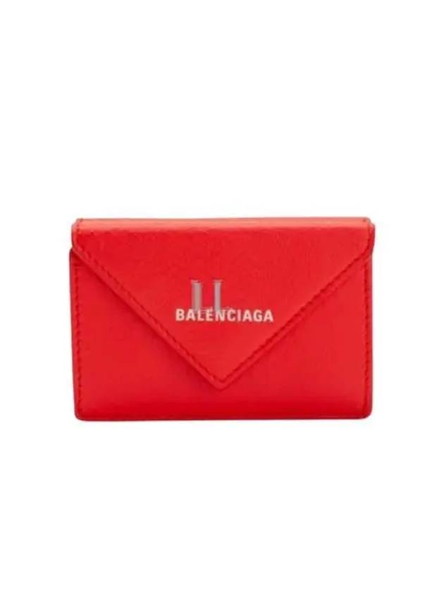 Luxury Balenciaga Papier Mini Half Wallet Red