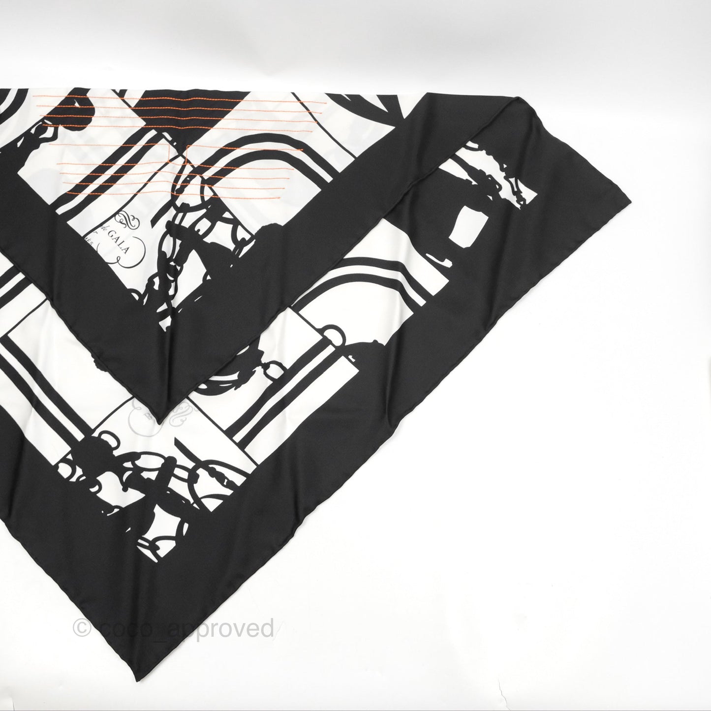 Hermes Brides De Gala En Desordre Triangle Silk Scarf 70