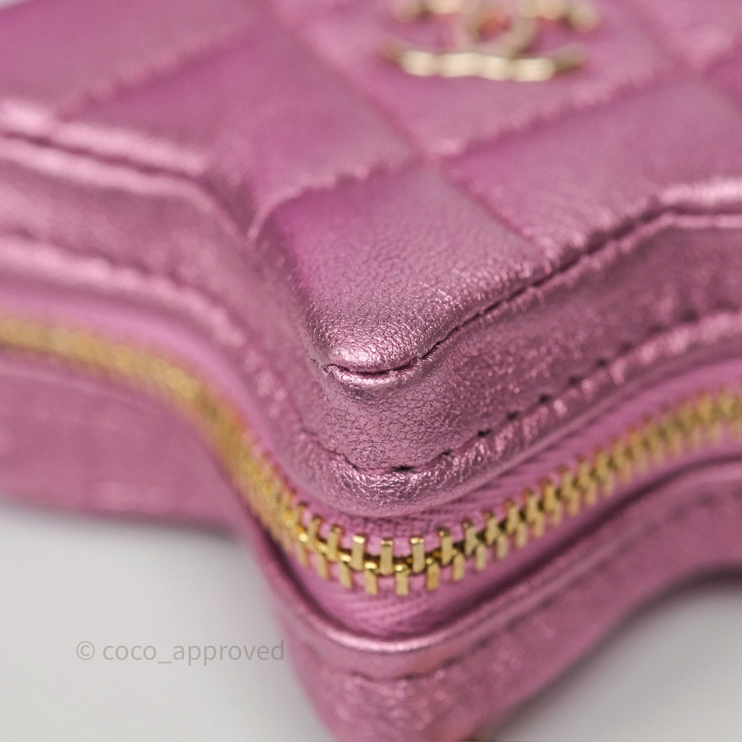 Chanel Hollywood Boulevard Flap with Star Coin Purse Lilac Pink Metallic Mirror Calfskin 24C