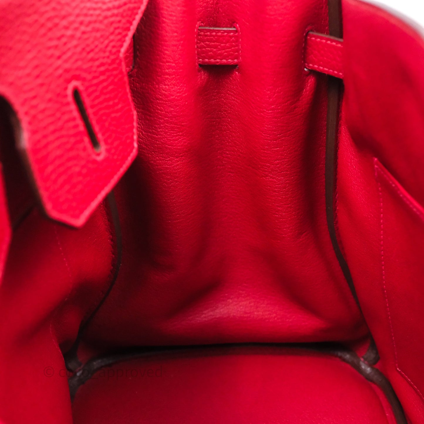Hermes Birkin 35 Rouge Casaque Clemence Palladium Hardware