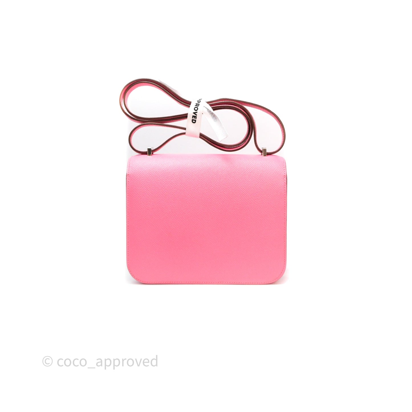 Hermès Constance Mini 18cm Rose d'ete Epsom Palladium Hardware