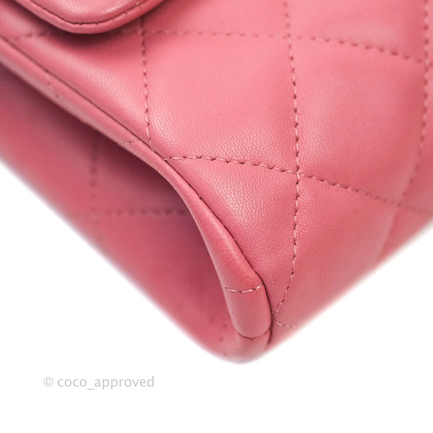 Chanel Quilted Clutch with Chain Lambskin Pink Silver Hardware