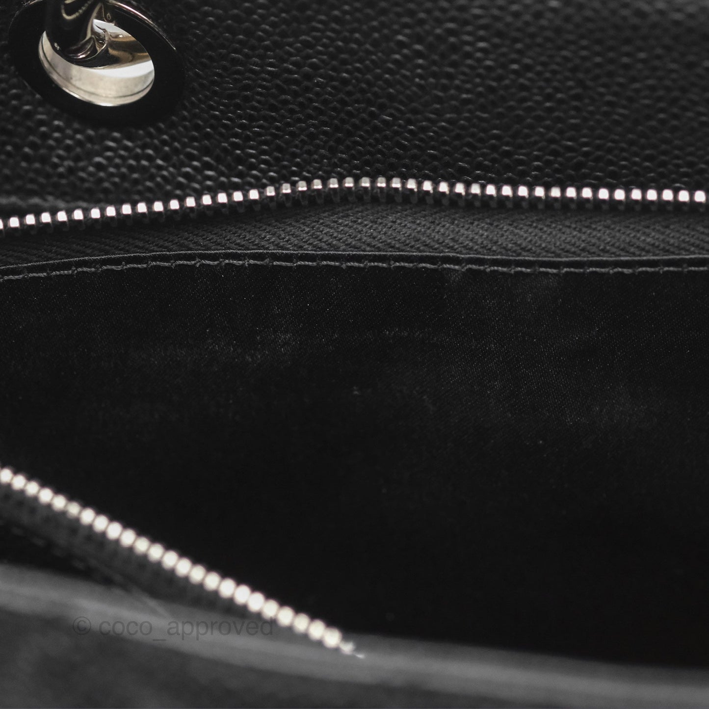 Chanel GST Black Caviar Silver Hardware