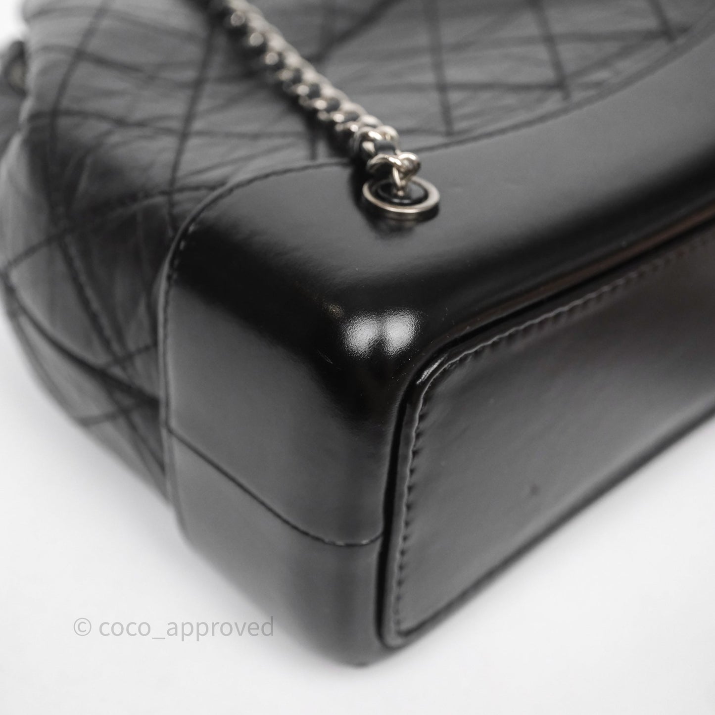 Chanel Small Gabrielle Backpack Quilted Black Aged Calfskin