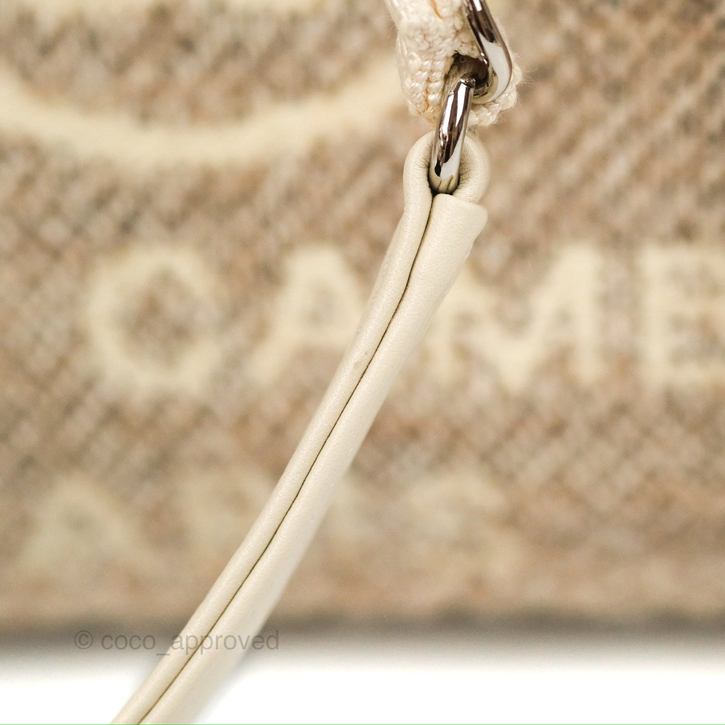 Chanel Medium Deauville Tote Taupe Mixed Fibres Silver Hardware