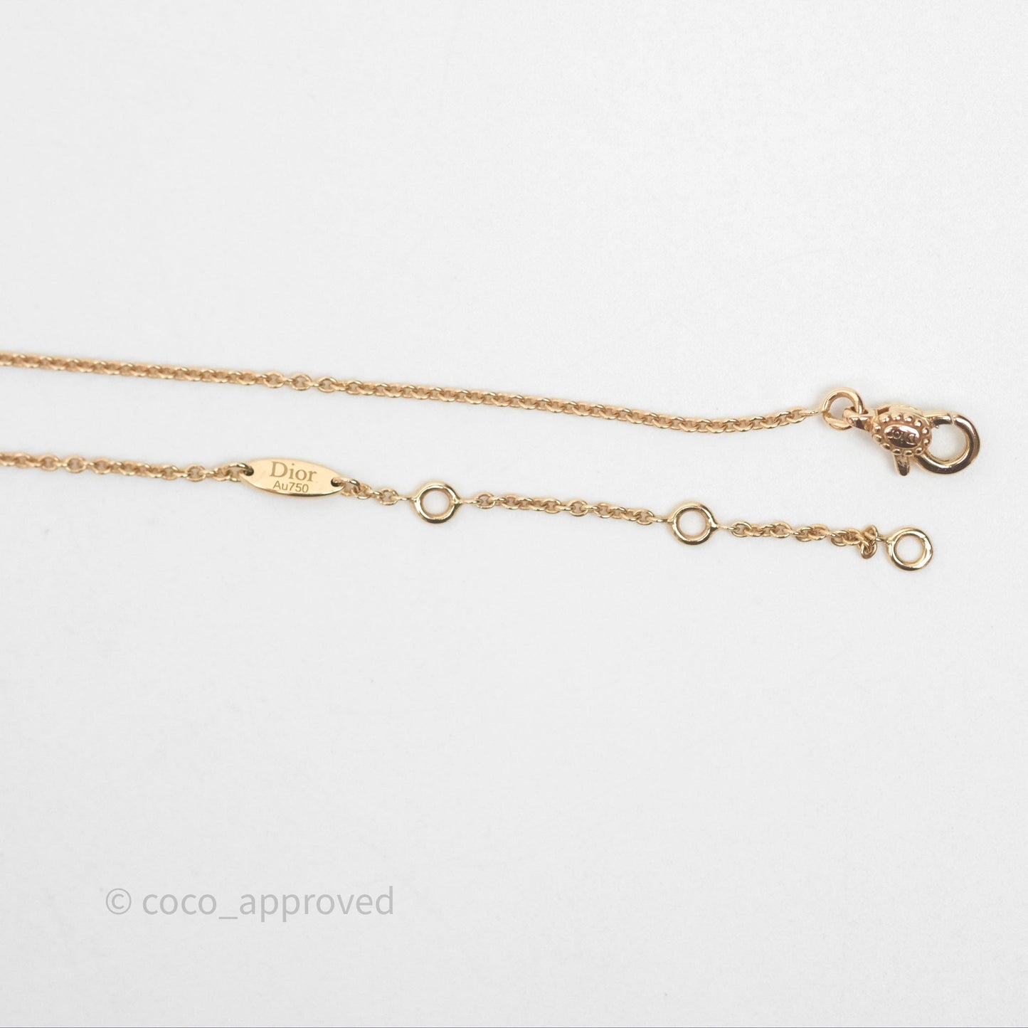 Dior Rose des Vents Necklace Pink Gold Diamond