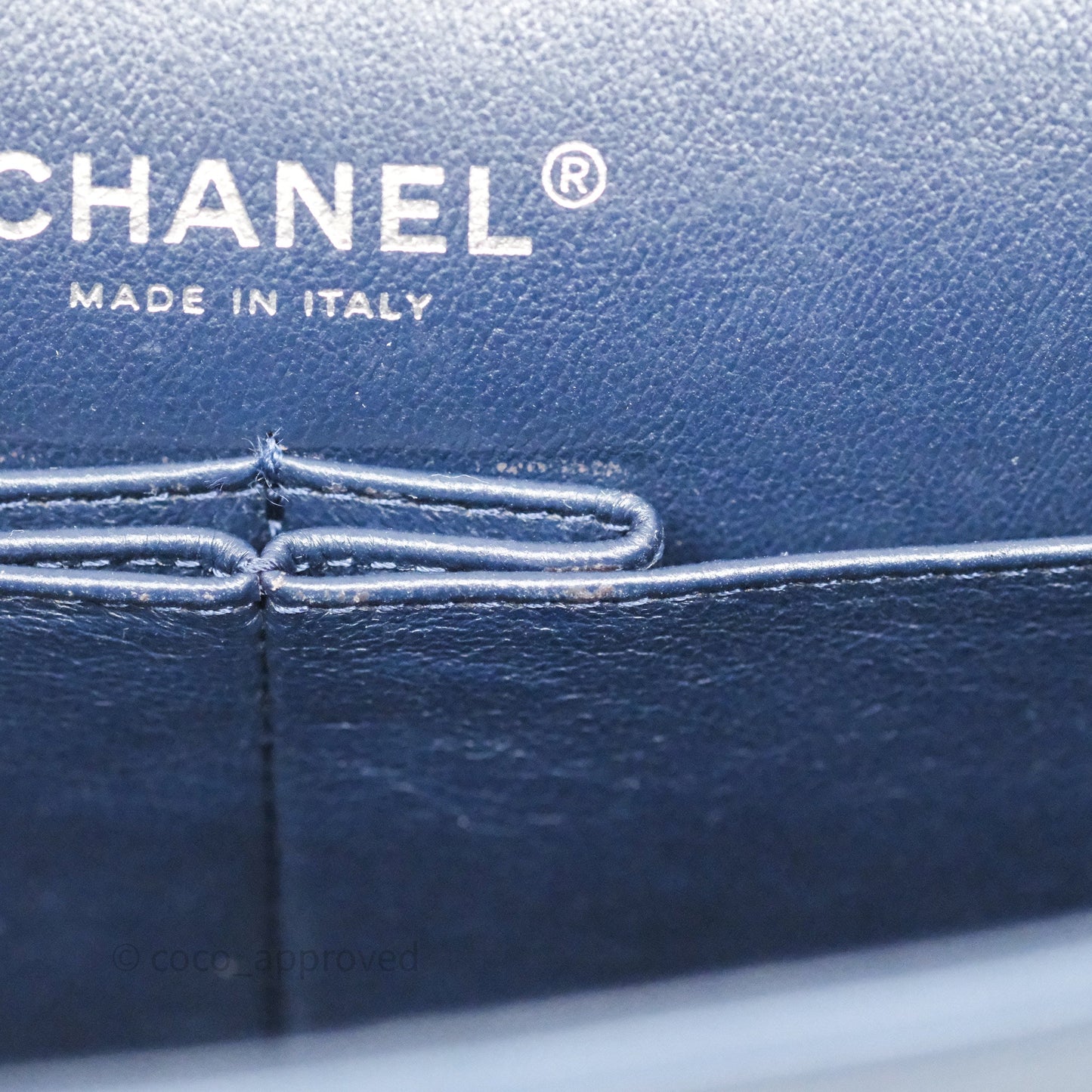 Chanel Reissue 227 Quilted Navy Lambskin Ruthenium Hardware