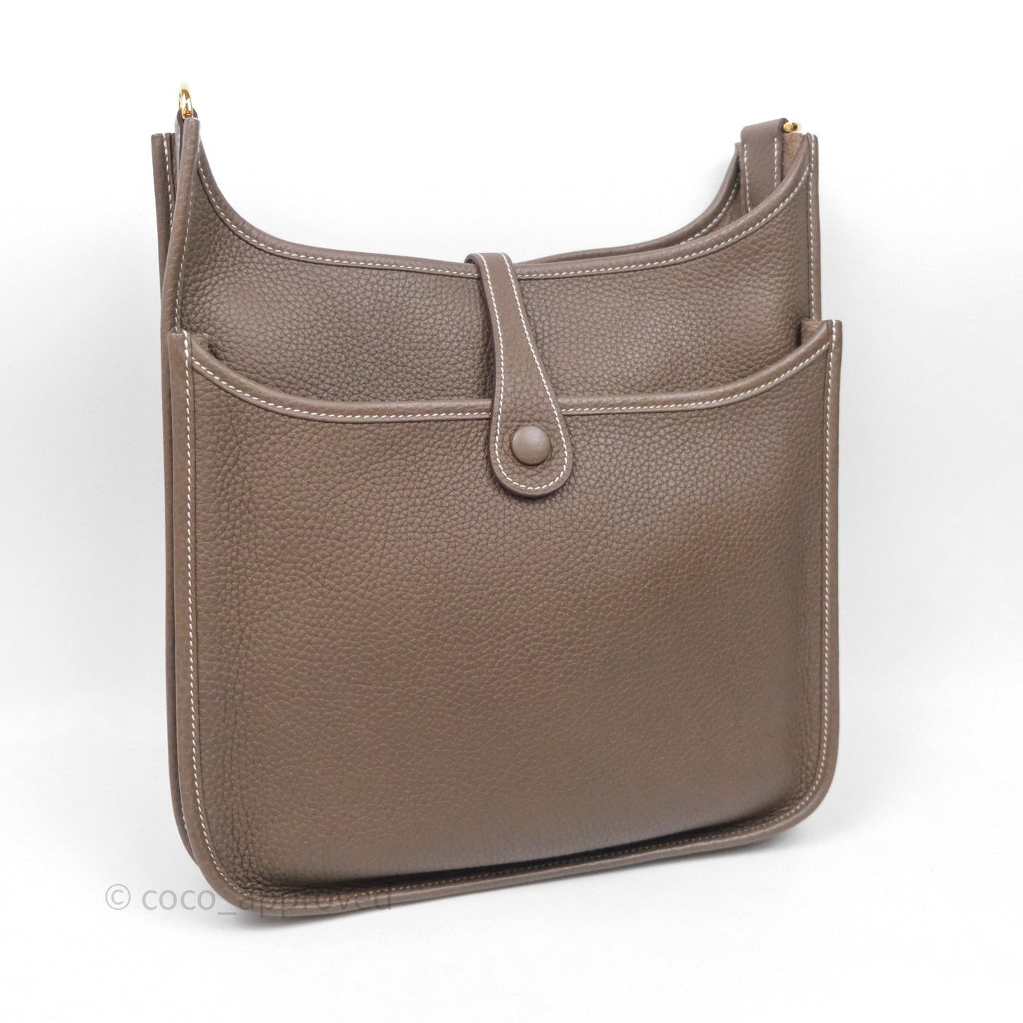 Hermes Evelyne III 29 Etoupe 18 Taurillon Clemence Gold Hardware