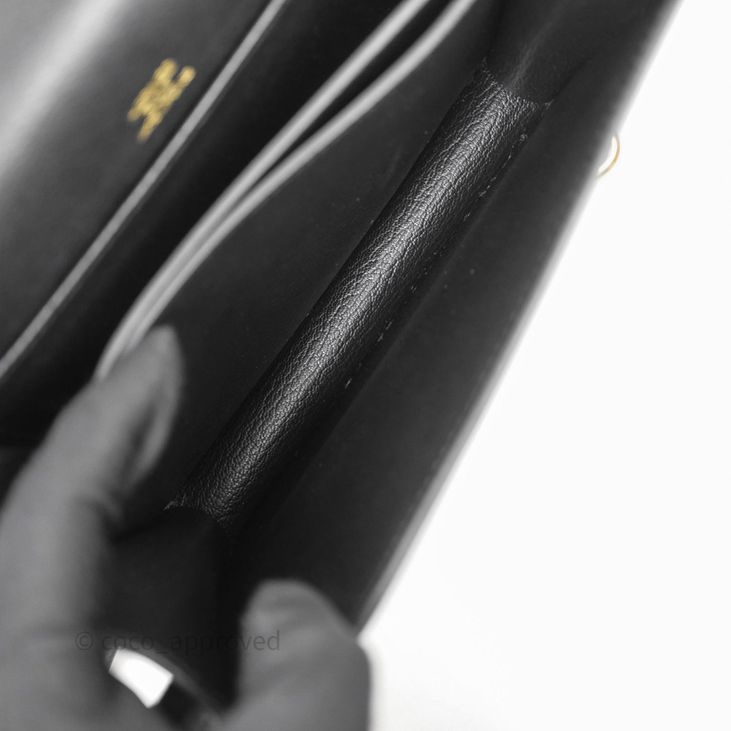 Hermès Roulis Mini 18 Black Veau Evergrain Gold Hardware