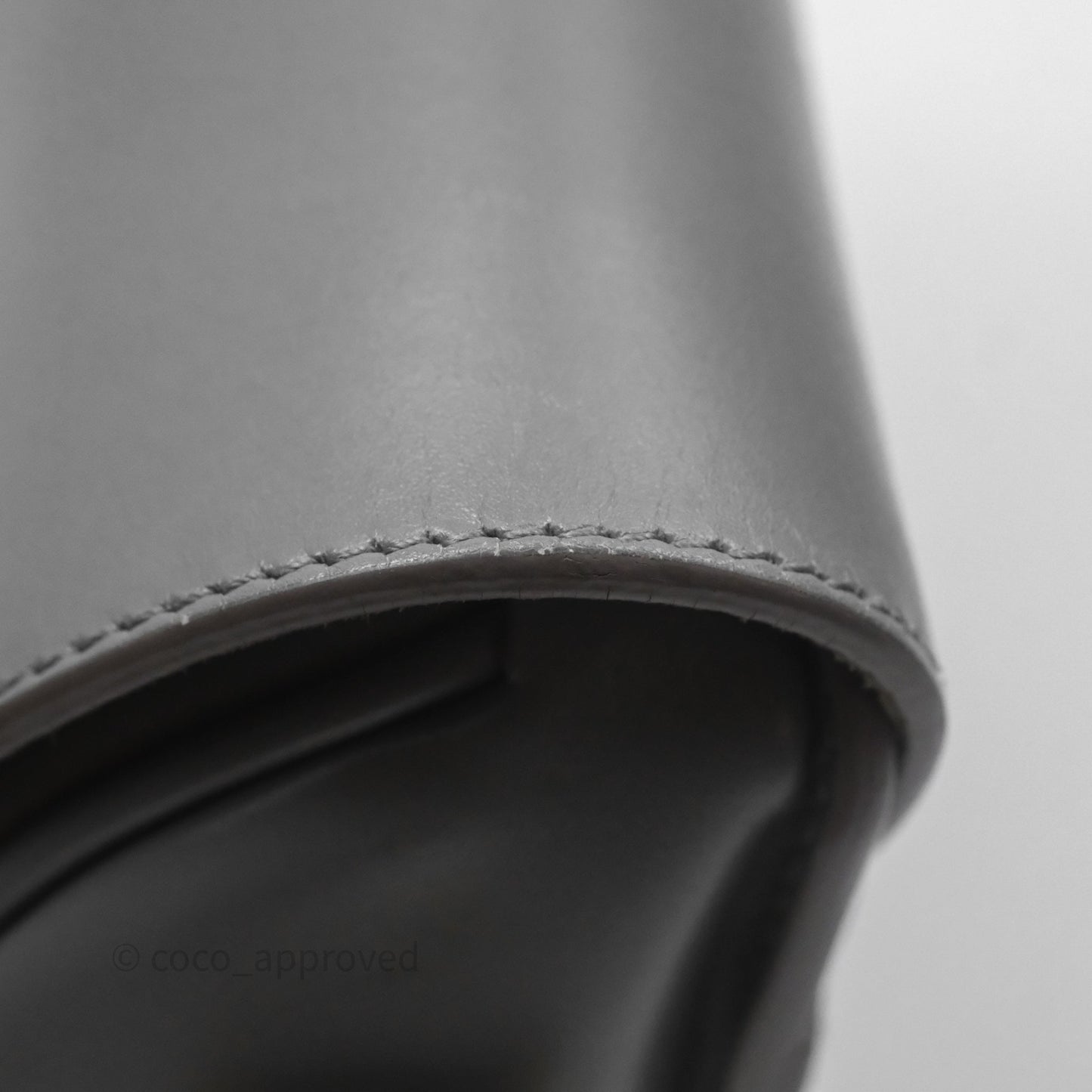 Christian Dior Medium Bobby Flap Grey Box Calfskin