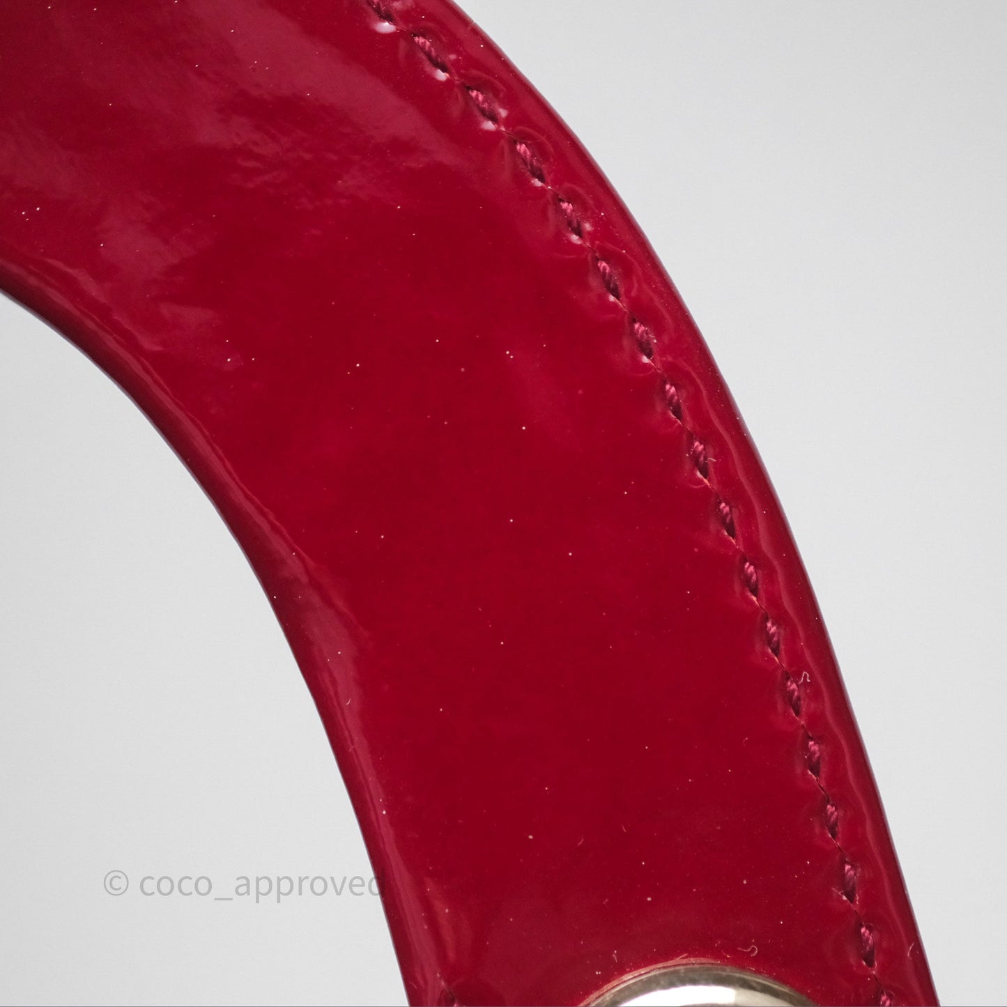 Christian Dior Mini Lady Dior Red Patent Cannage Gold Hardware