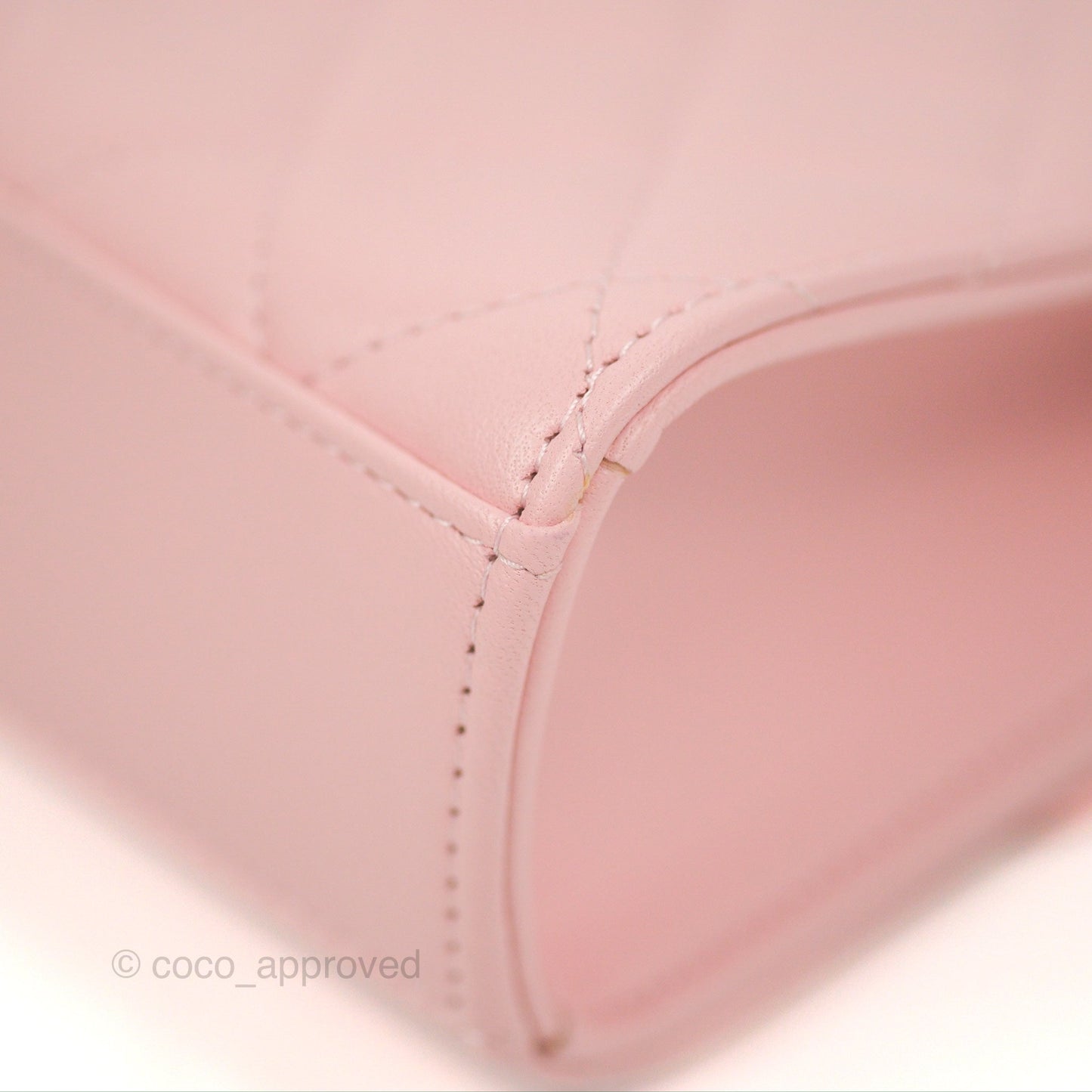 Chanel Enamel Top Handle Clutch with Chain Pink Lambskin Aged Gold Hardware 22B