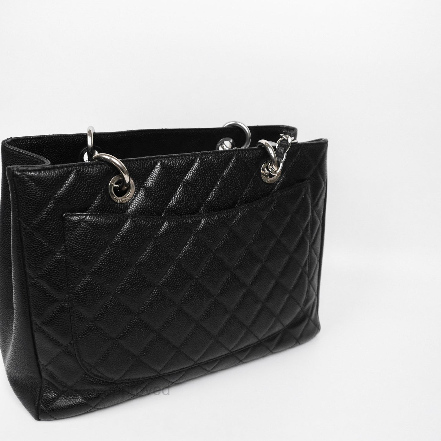 Chanel GST Black Caviar Silver Hardware