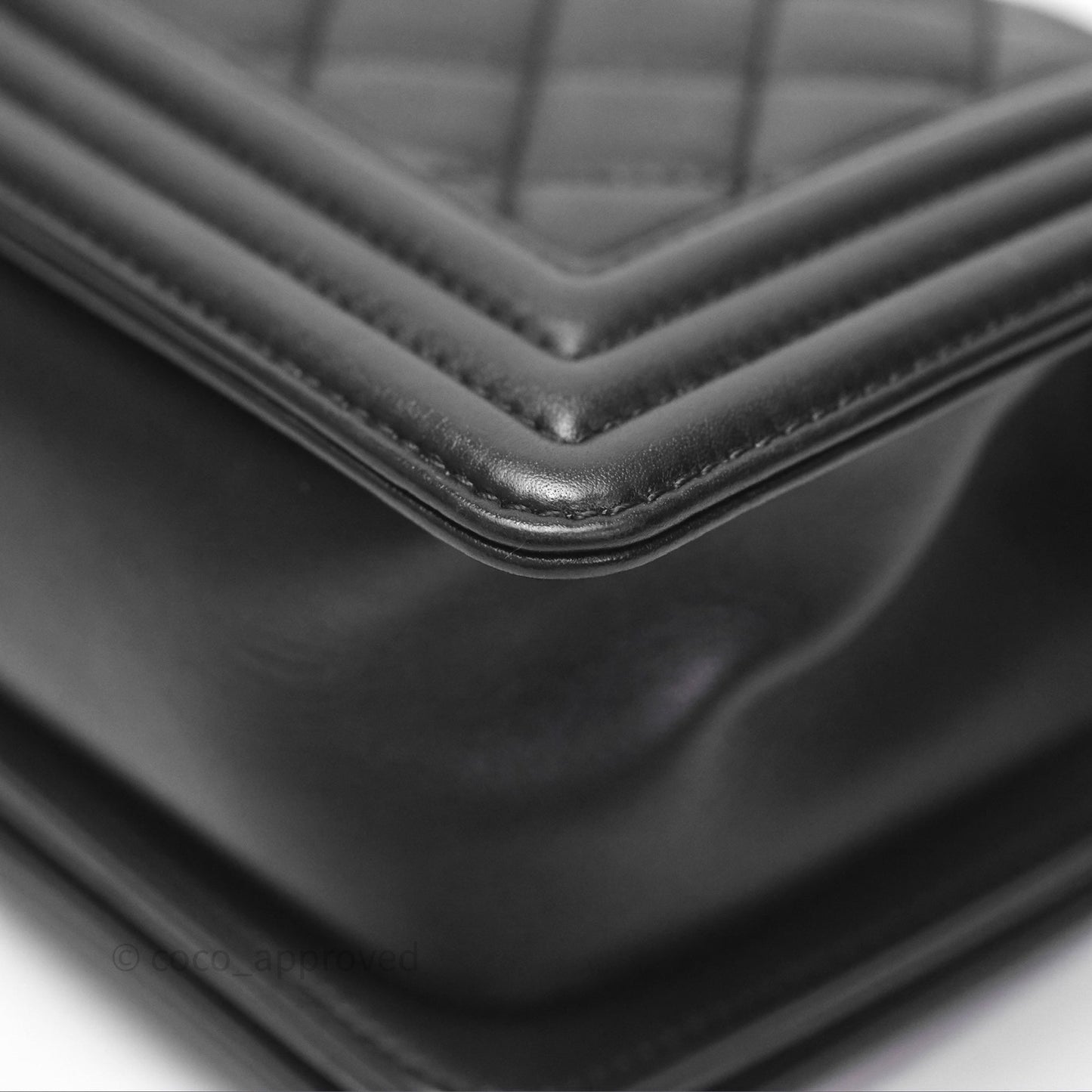 Chanel Small Boy Black Lambskin Ruthenium Hardware
