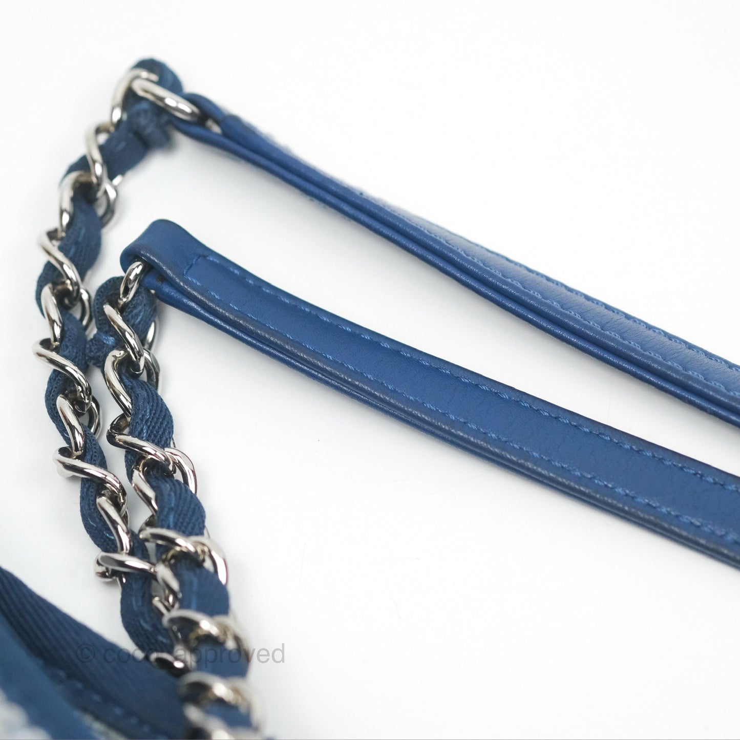 Chanel Medium Deauville Tote Blue Canvas