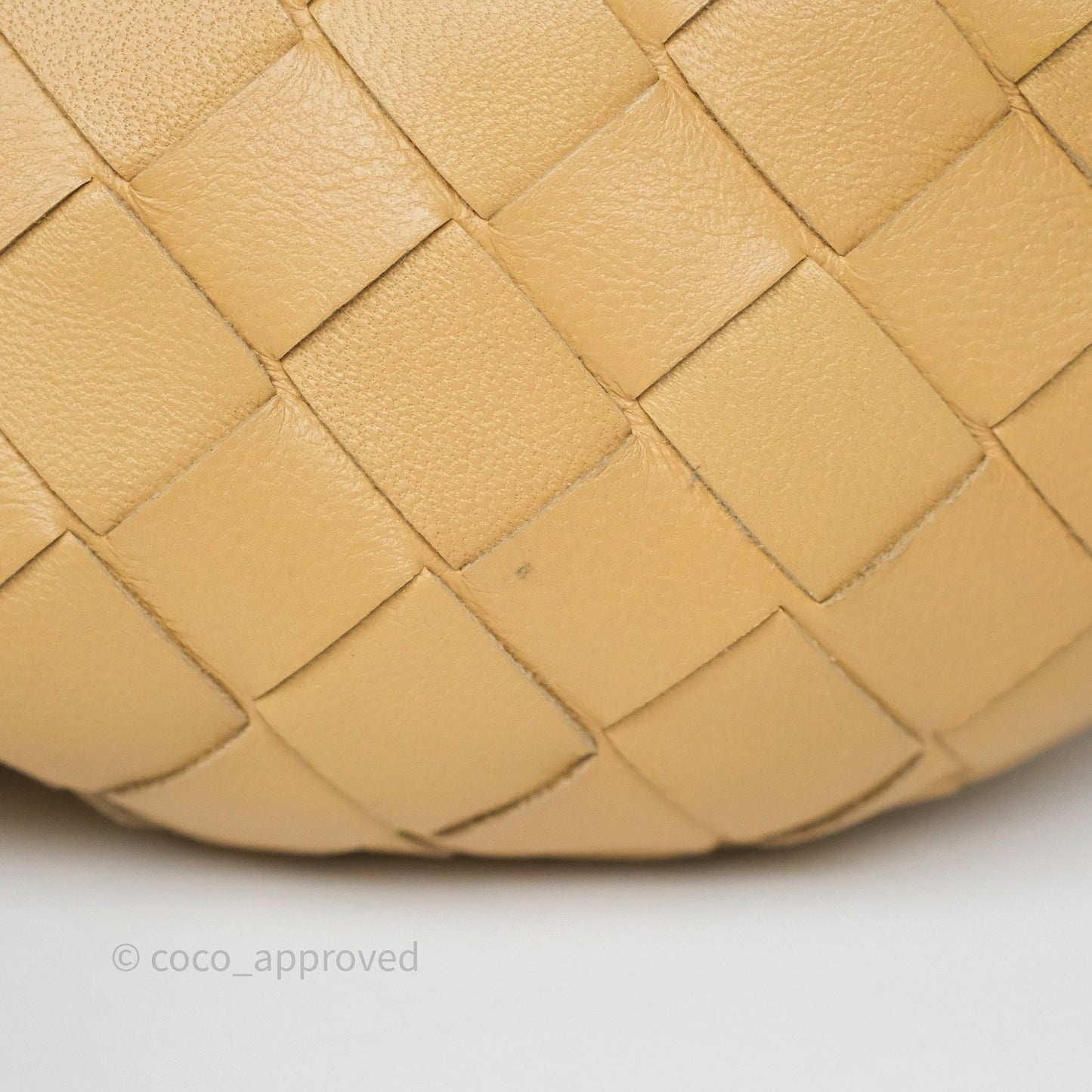 Bottega Veneta Mini Jodie Bag Intrecciato Almond Lambskin