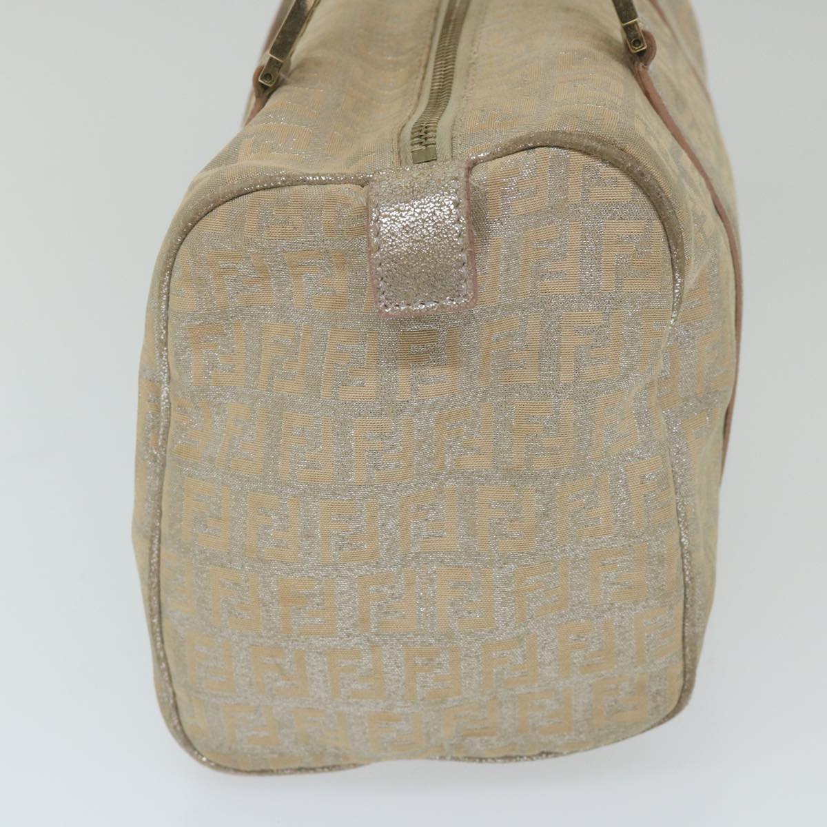 Luxury FendiZucchino Canvas Hand Bag Silver59329