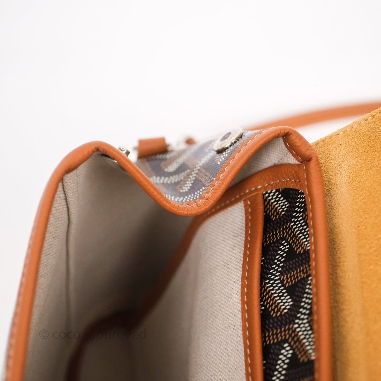 Goyard Mini Alpin Backpack Black/ Tan  Goyardine Calfskin