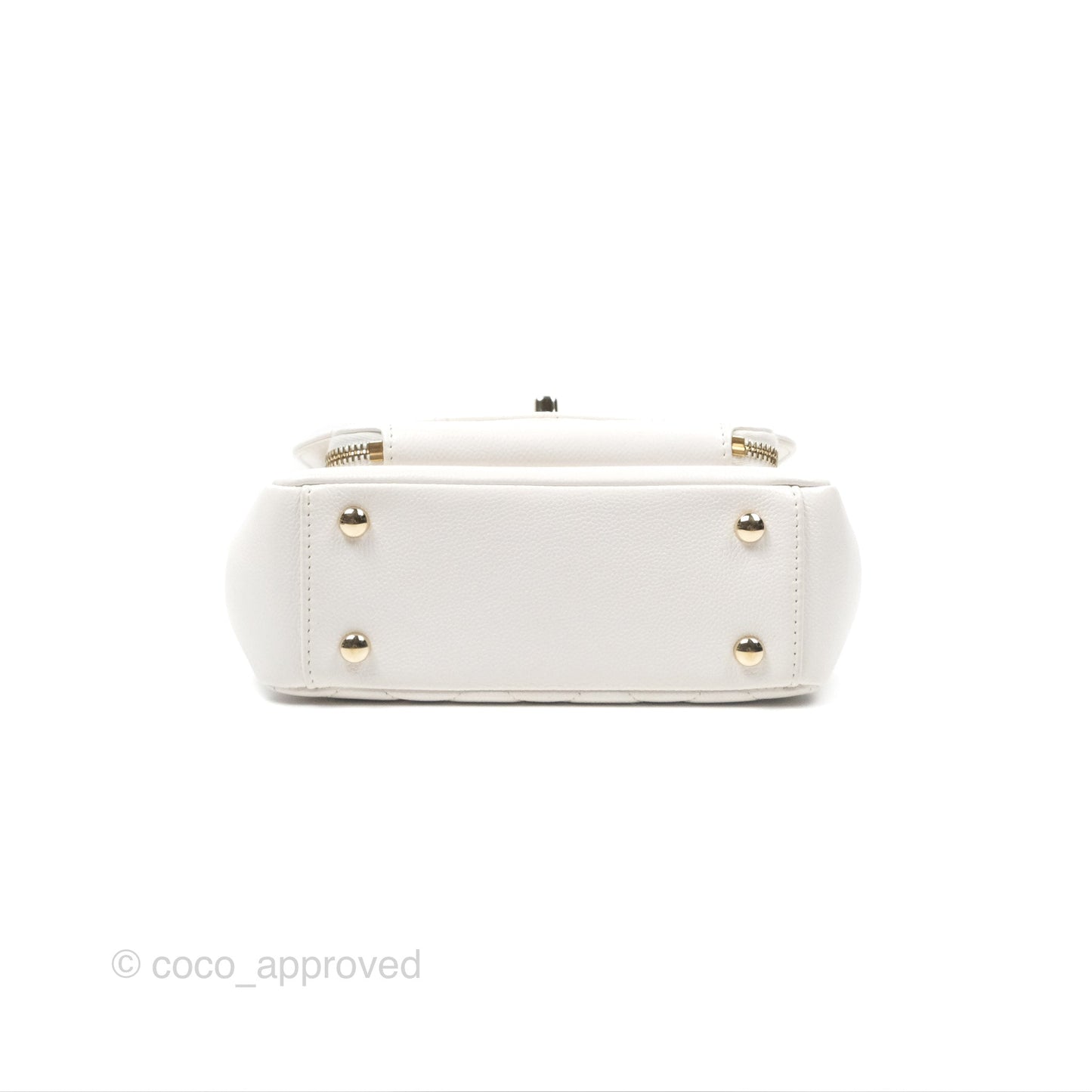 Chanel Quilted Small Business Affinity Flap White Caviar Gold Hardware