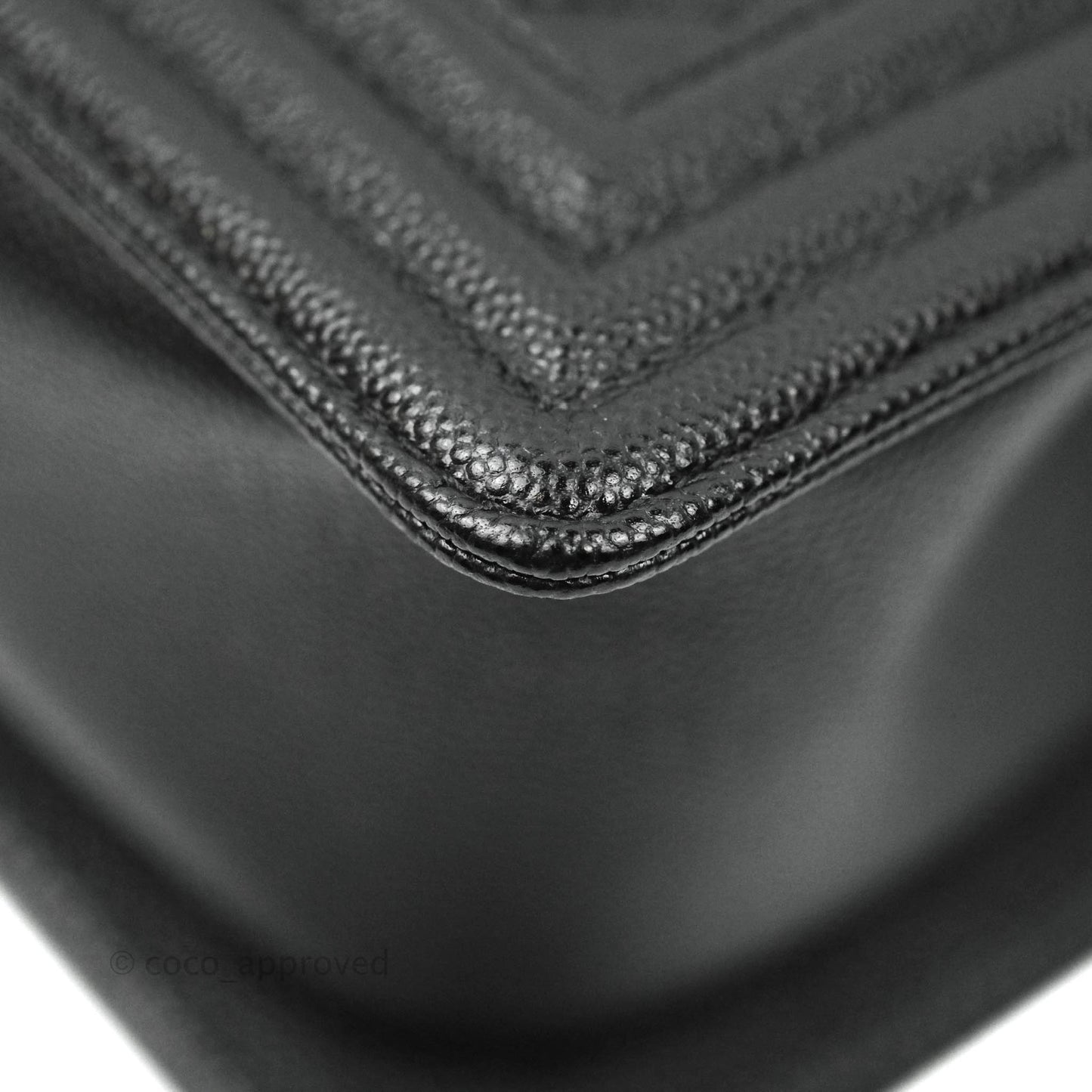 Chanel Quilted Medium Caviar Boy Flap Aged Gold Hardware