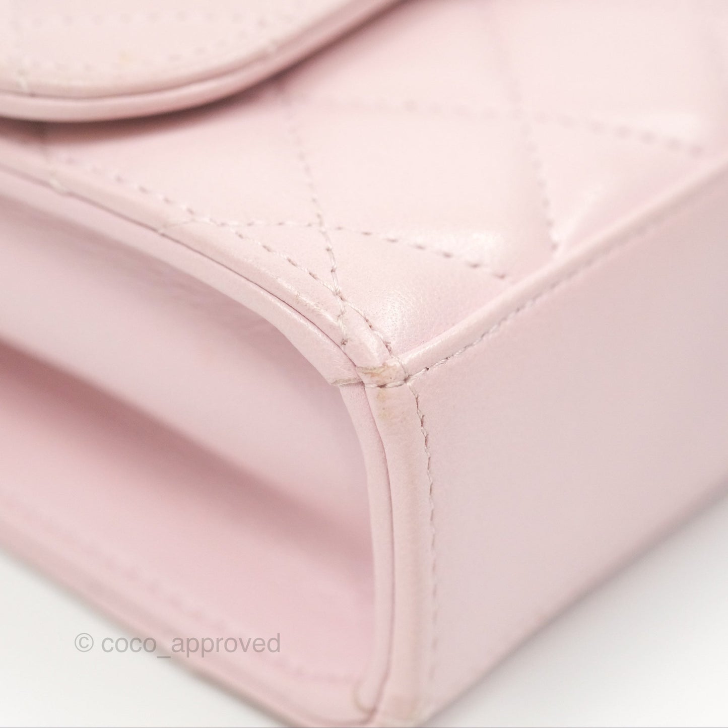 Chanel Mini Quilted Trendy CC Clutch With Chain Lilac Rose Clair Lambskin Gold Hardware