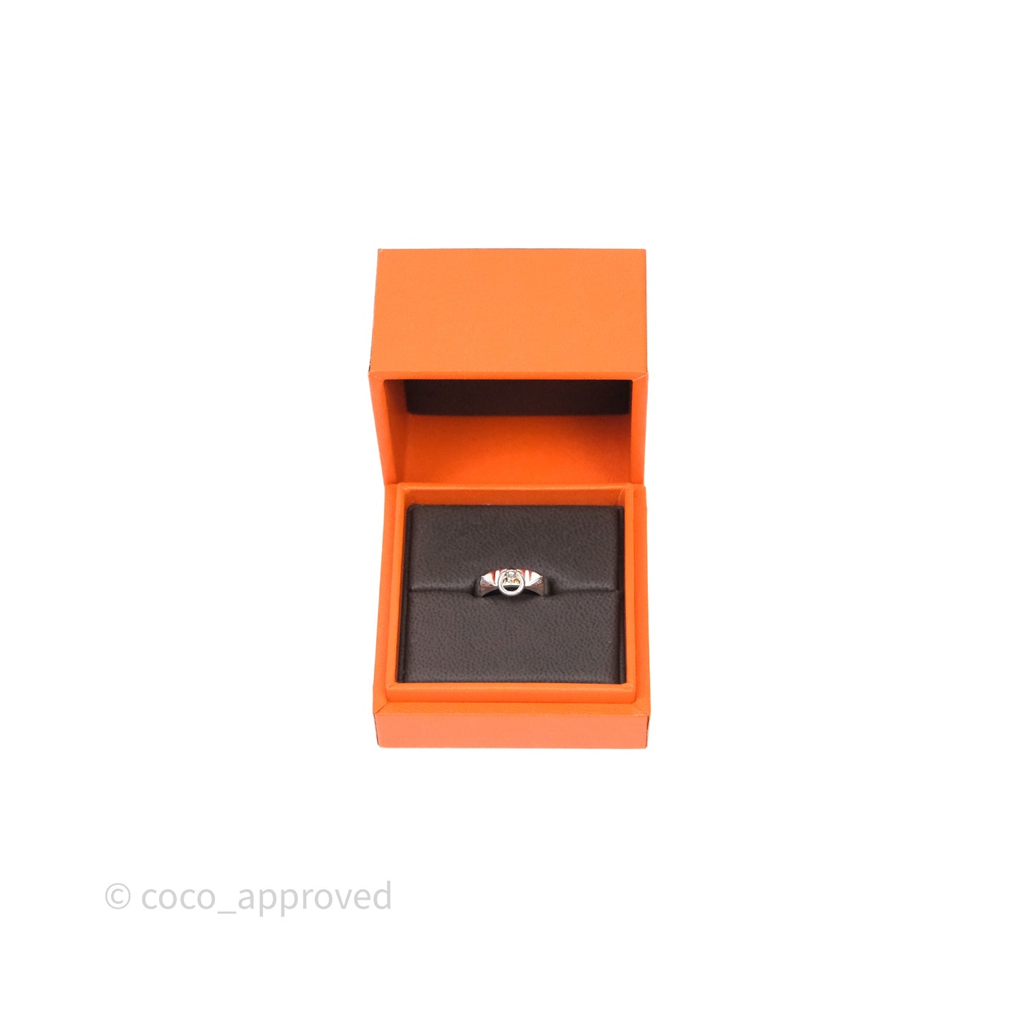 Hermes Collier de Chien Ring PM Sterling Silver Size 51