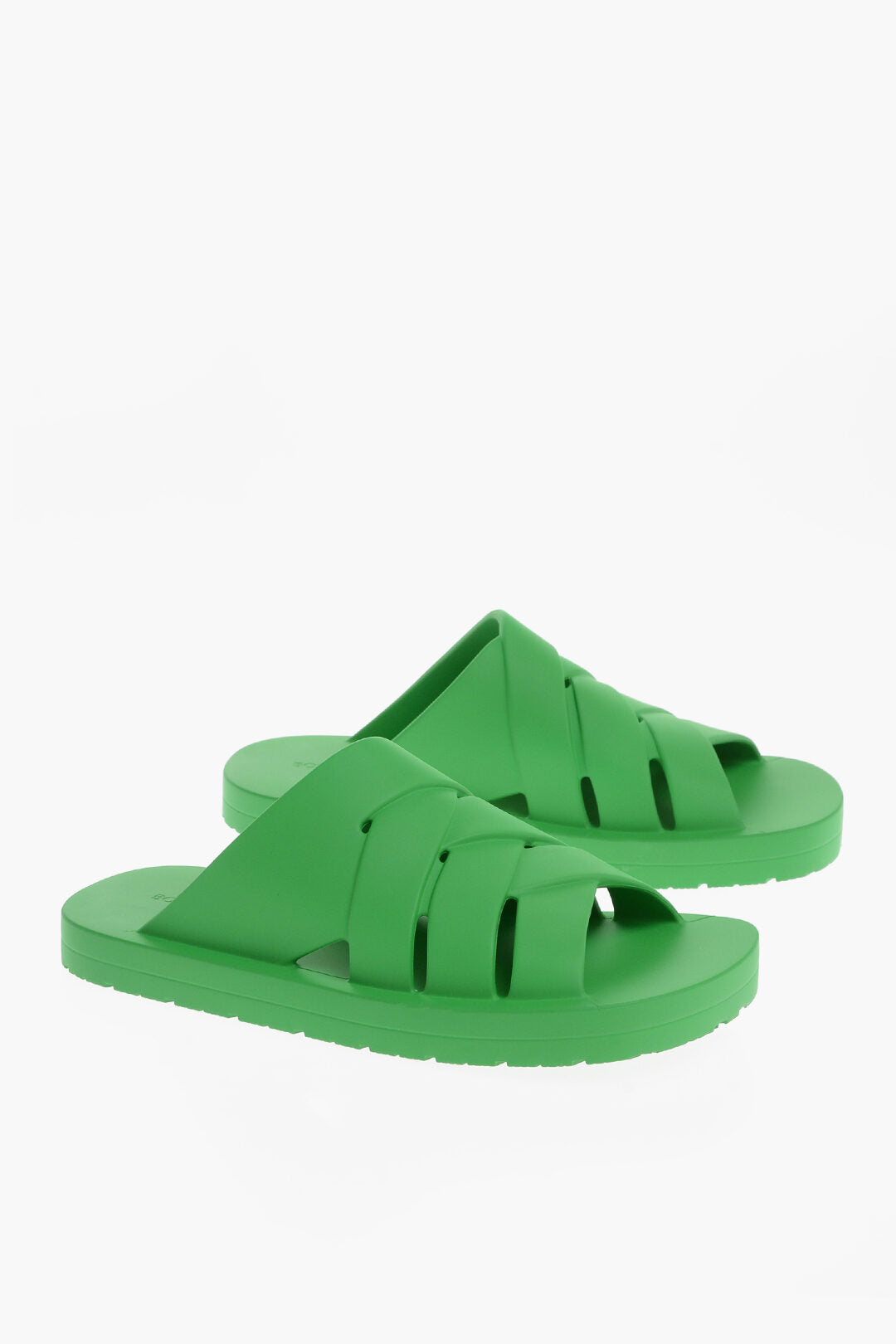 Luxury Bottega Veneta Braided Rubber Slippers 41 Shoes Eu