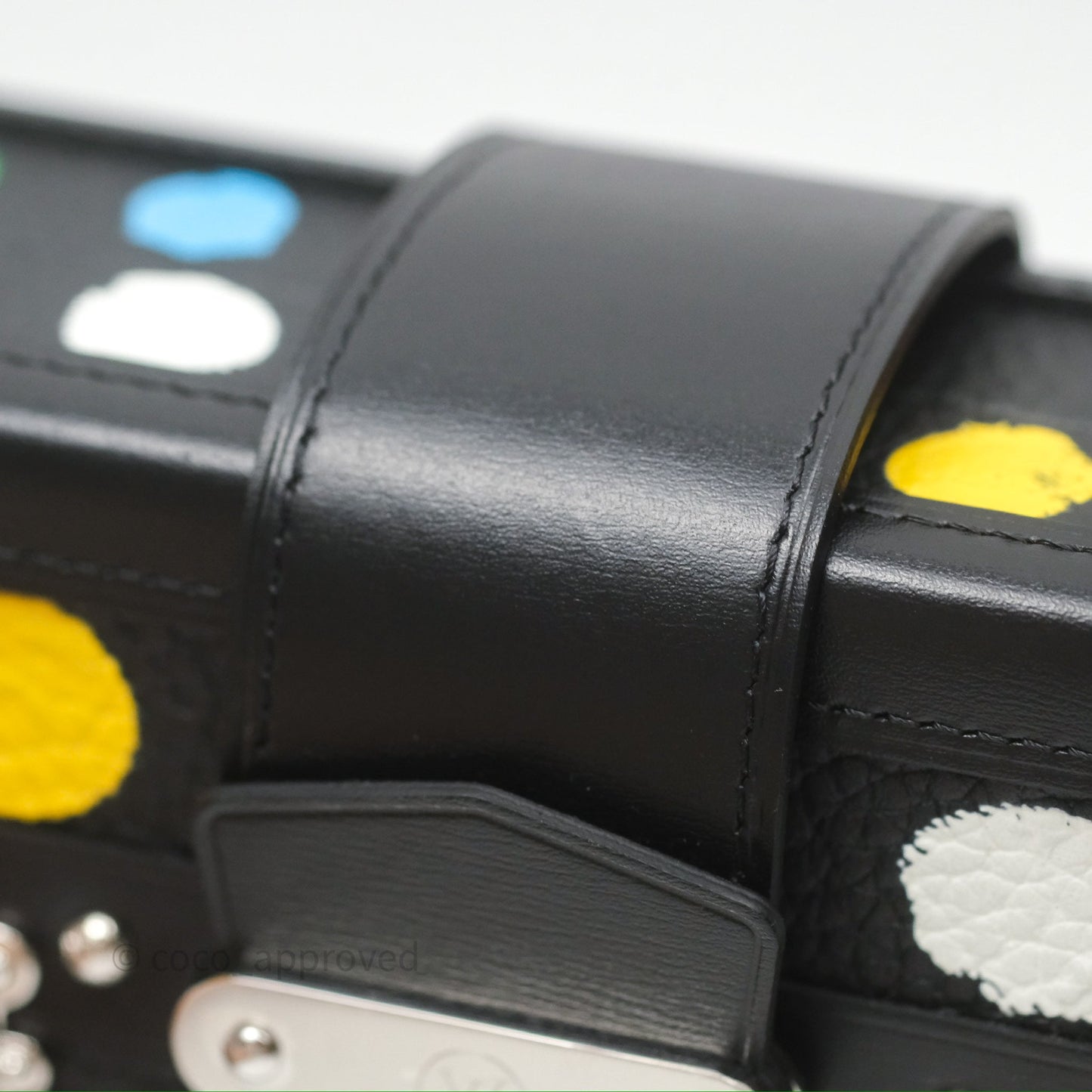 Louis Vuitton x Yayoi Kusama Petite Malle In Black Silver Hardware