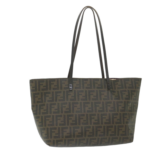 Luxury FendiZucca Canvas Tote Bag Black Brown 8BH198-G87-138-211159452