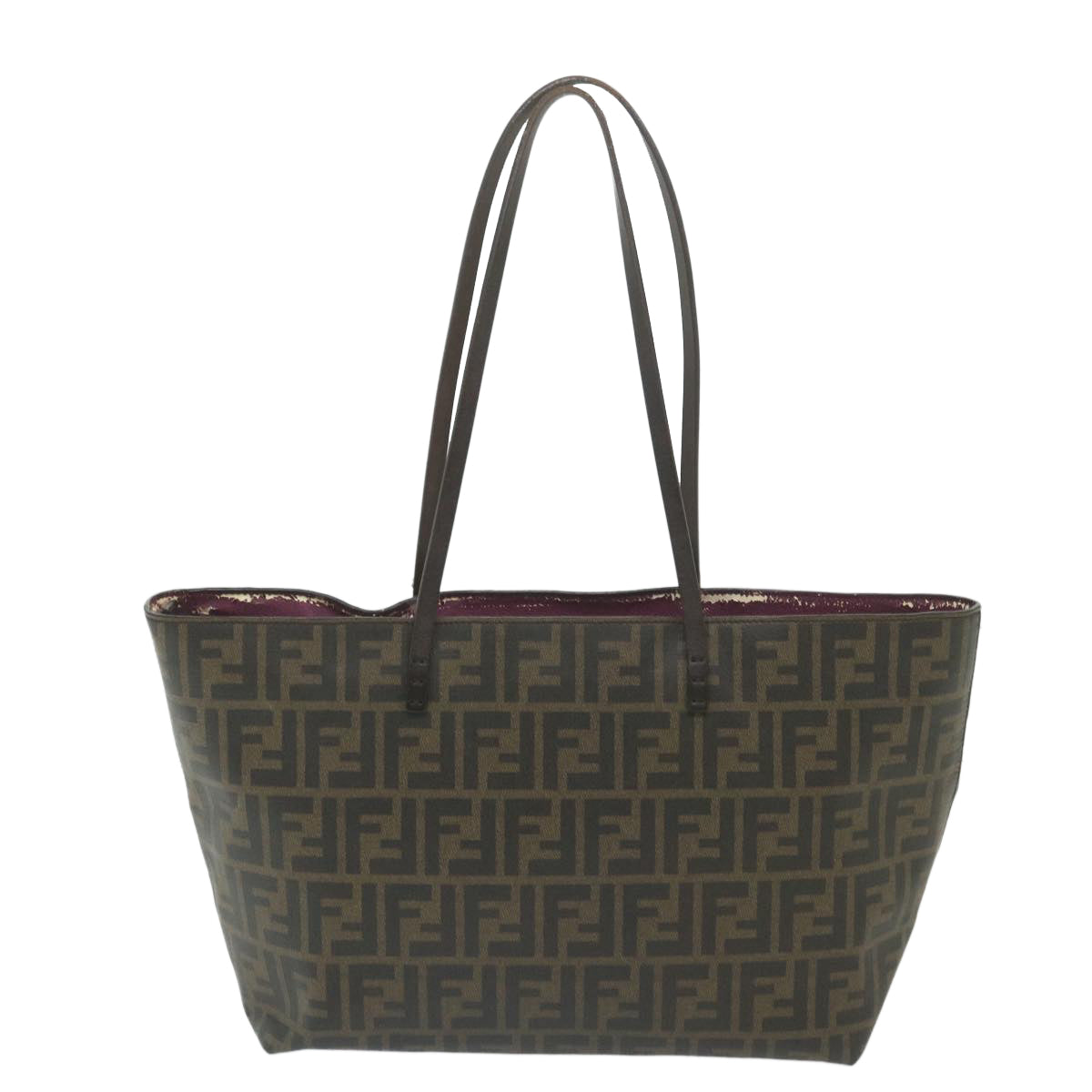 Luxury FendiZucca Canvas Tote Bag Black Brown 8BH198-G87-138-211159452
