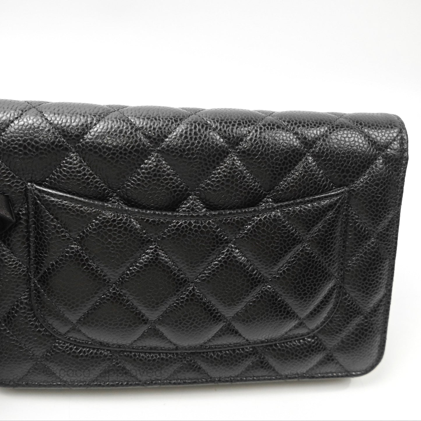 Chanel Quilted Classic Wallet On Chain WOC Black Caviar Silver Hardware